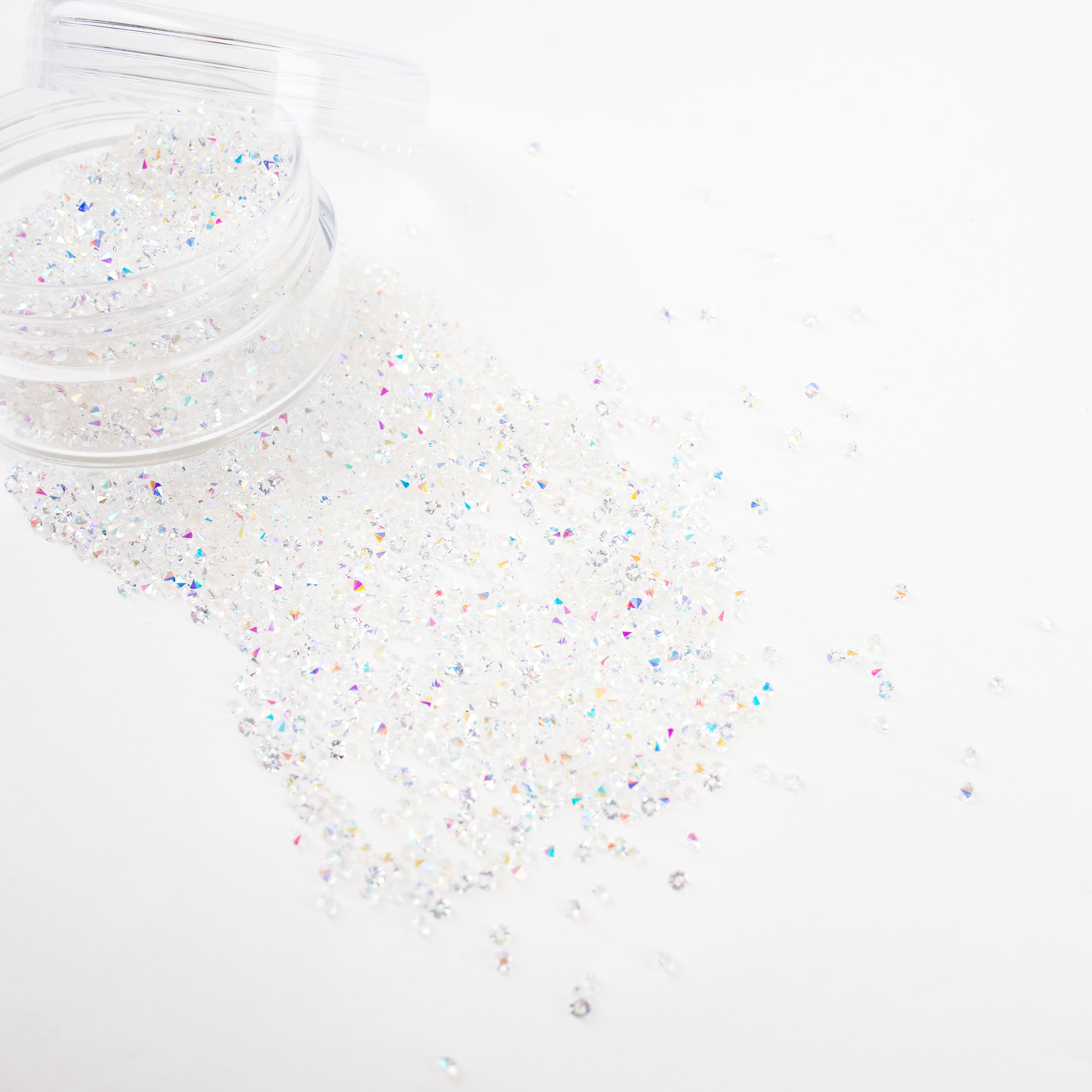 12 Pack: 1.2mm Glass Micro Rhinestones by Bead Landing™, 0.7oz.