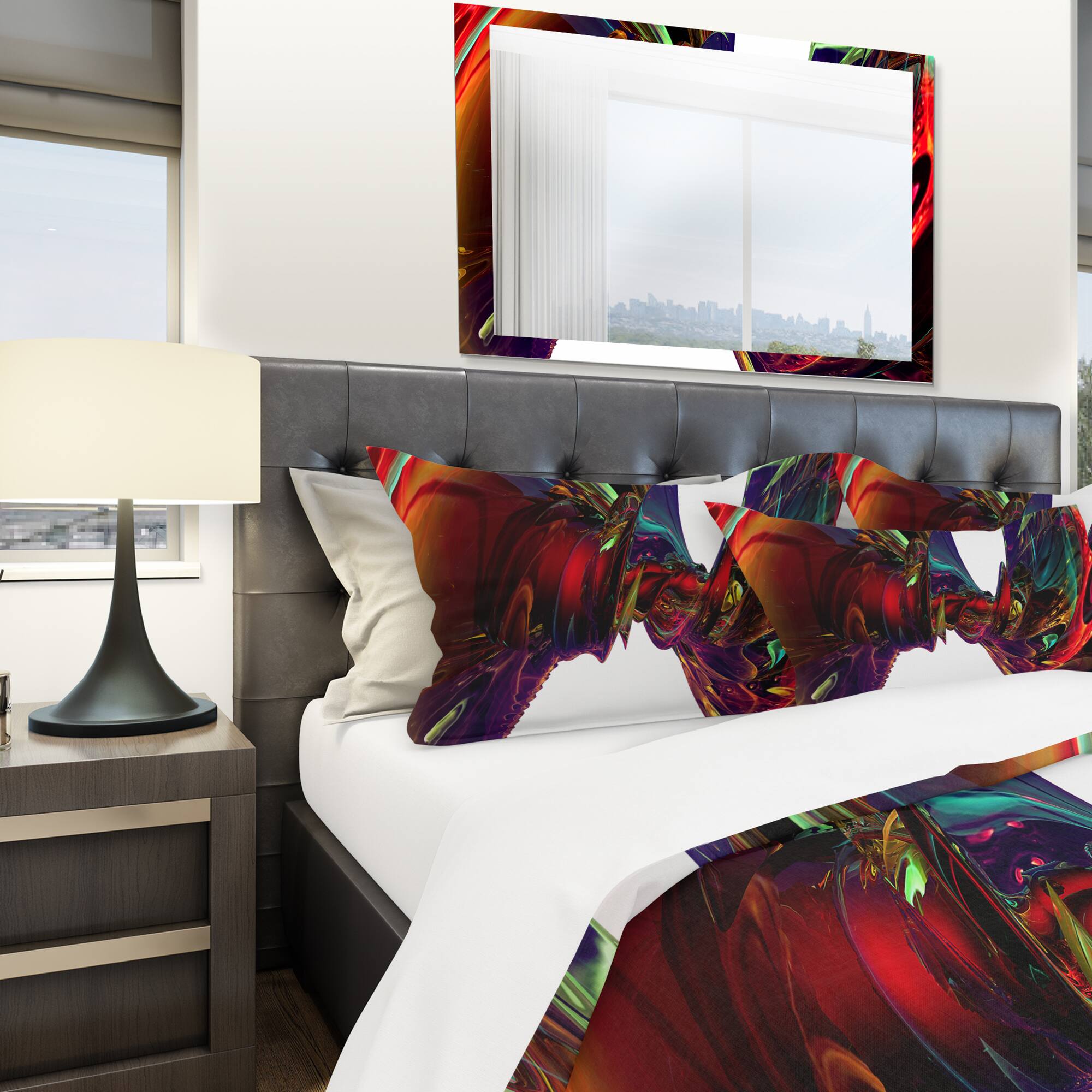 Designart &#x27;Into The Center&#x27; Modern &#x26; Contemporary Bedding Set - Duvet Cover &#x26; Shams