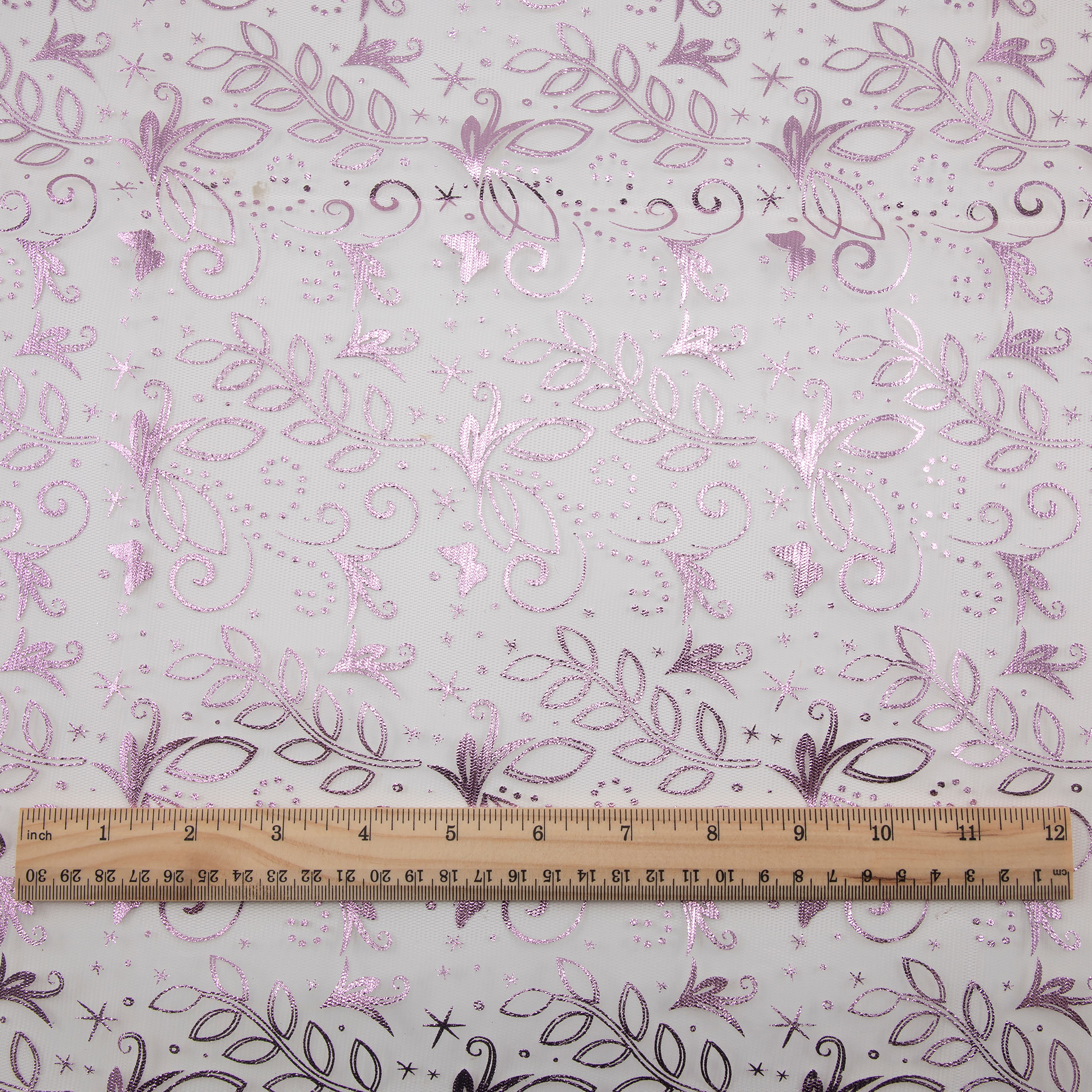 Light Pink Butterfly Mesh Polyester Fabric