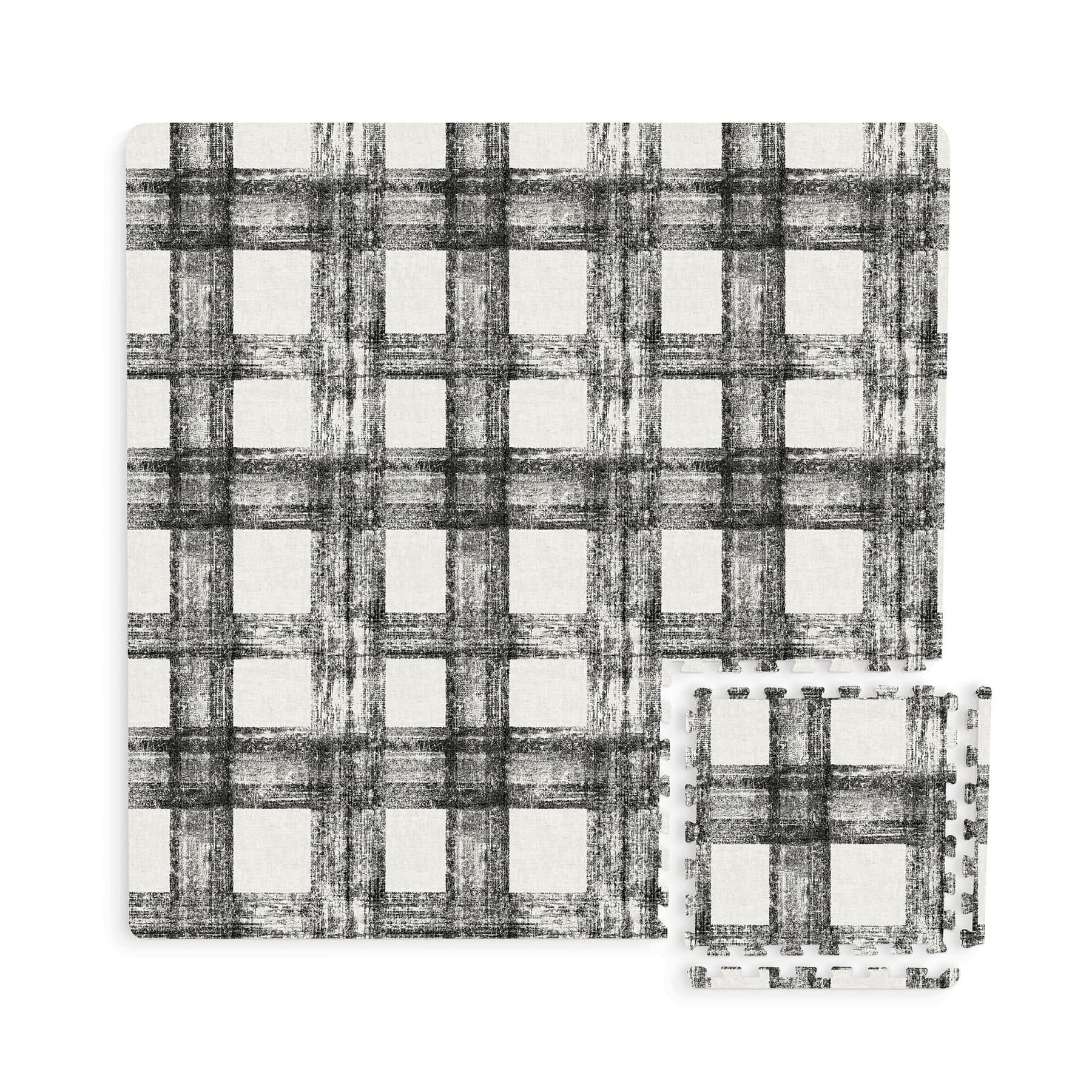 FloorPops Sawyer Plaid Interlocking Floor Tiles