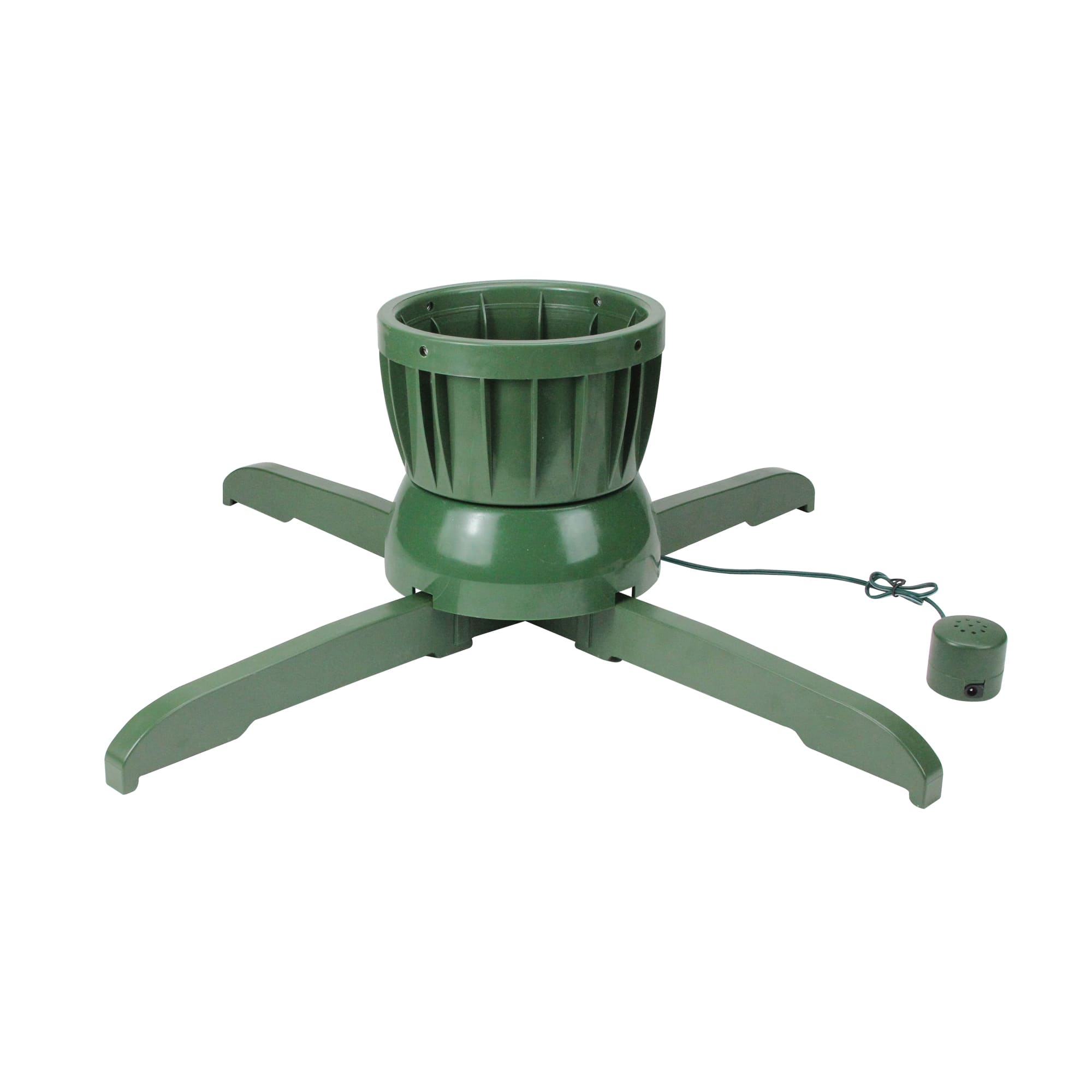 24" Green Musical Rotating Tree Stand for Live Trees