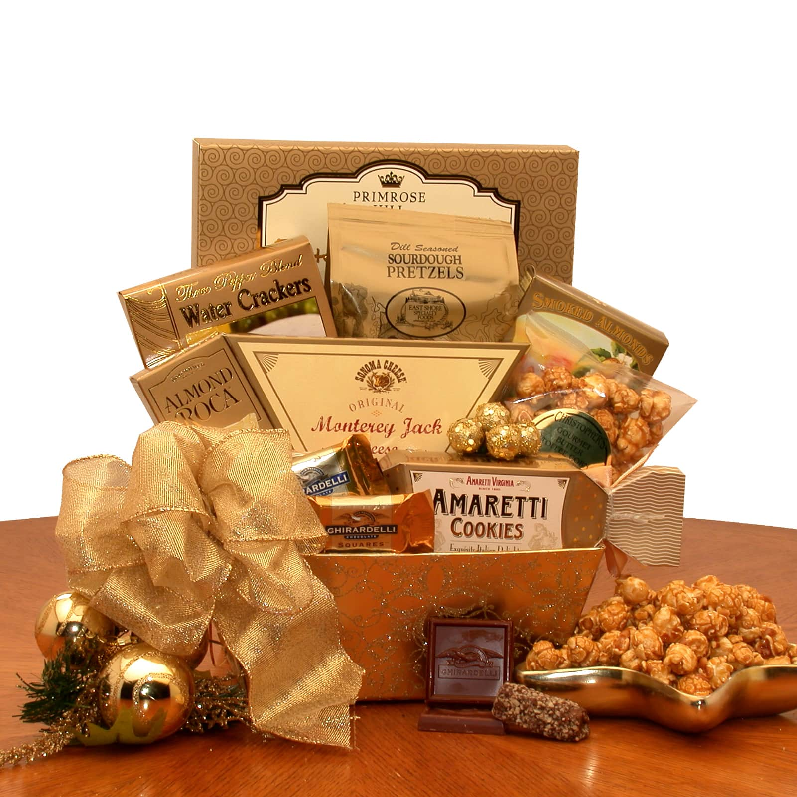 Golden Gourmet Holiday Gift Basket