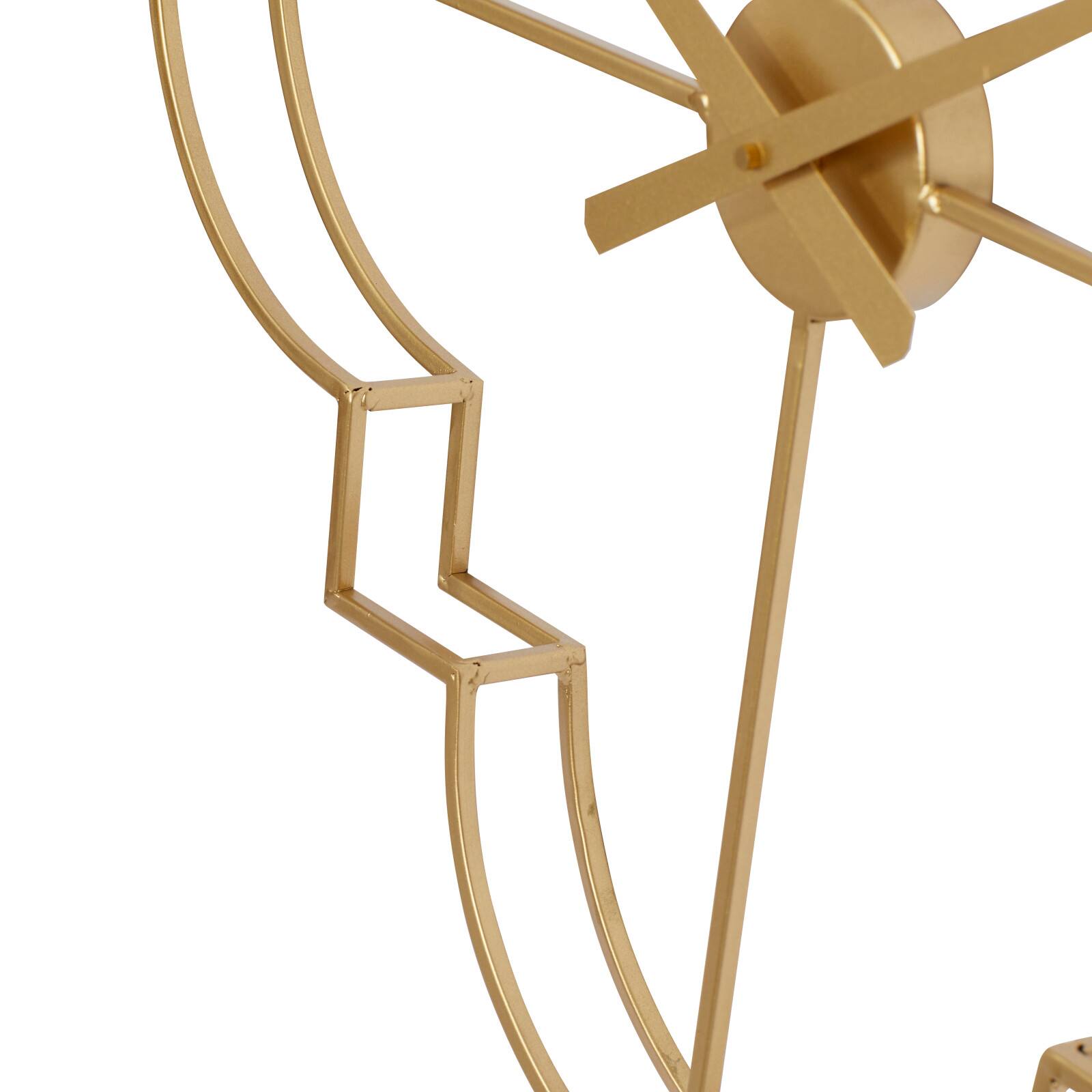 CosmoLiving by Cosmopolitan 24" Gold Metal Glam Wall Clock