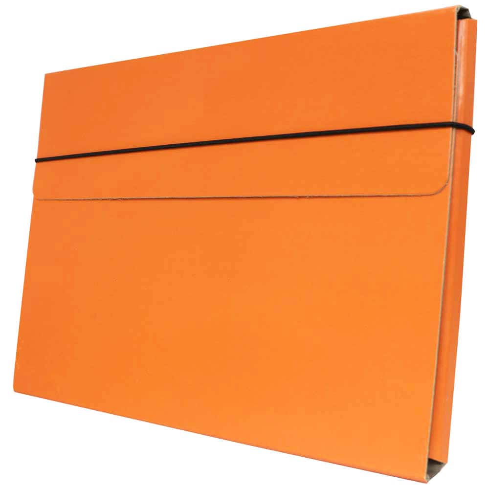JAM Paper Strong Thin Portfolio Carrying Case with Elastic Band Closure