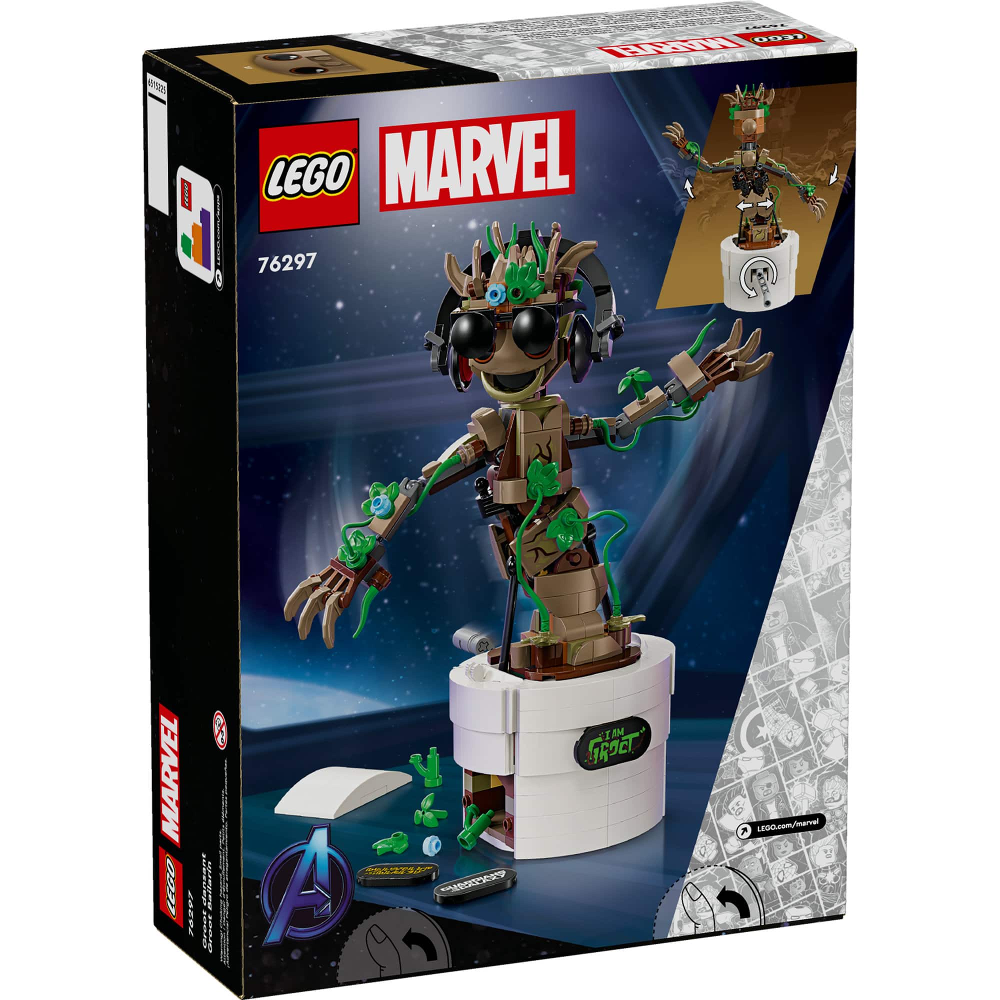 LEGO® Marvel Dancing Groot Buildable Animated Toy 76297