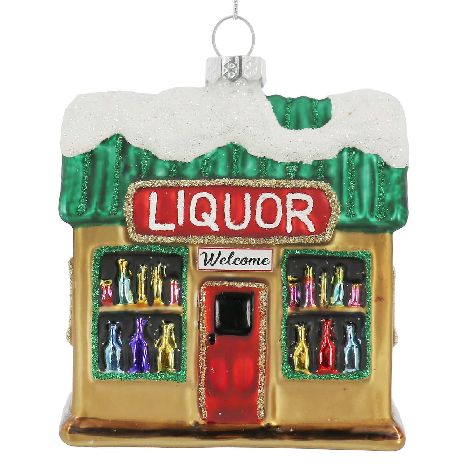 4&#x22; Liquor Shop Glass Ornament by Ashland&#xAE;