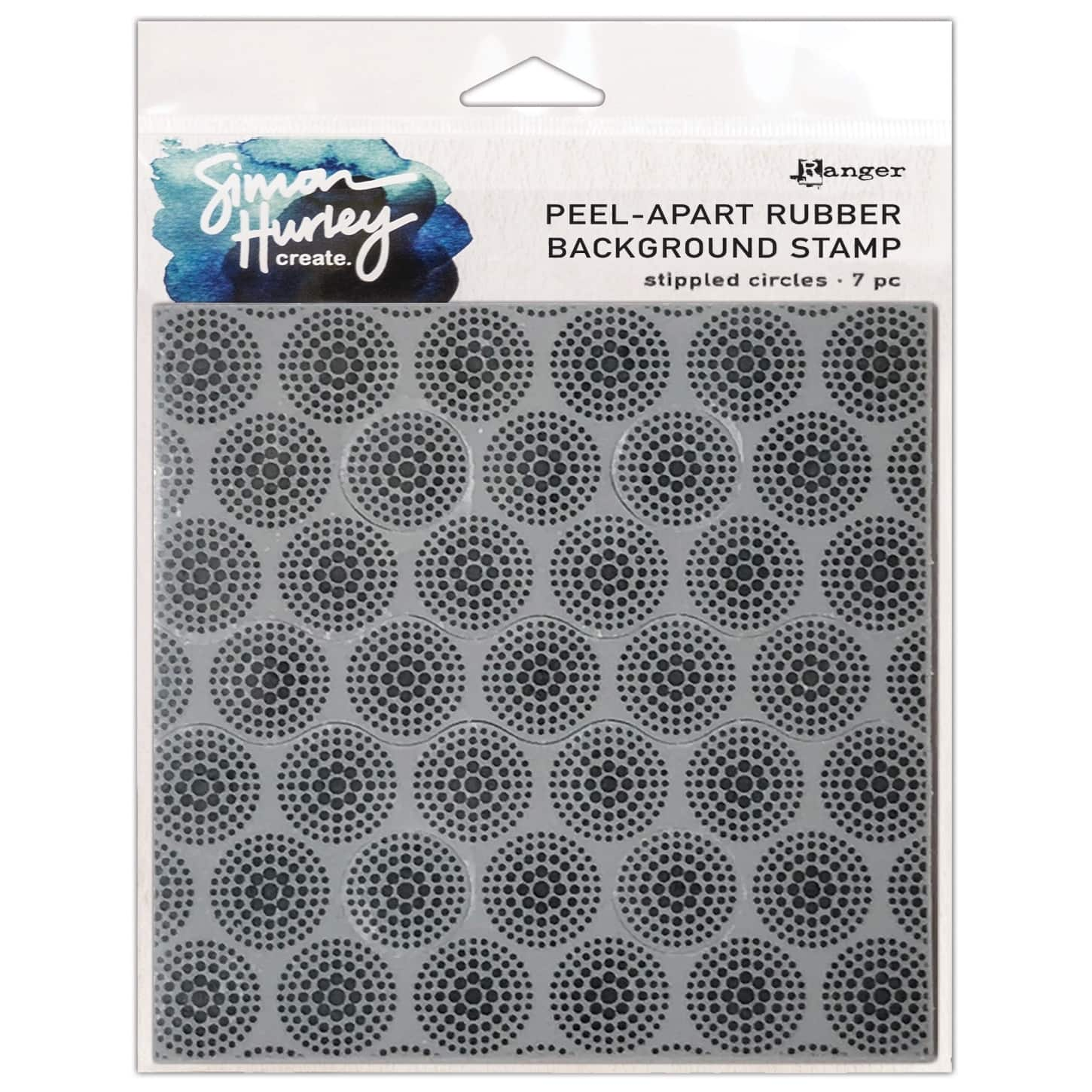 Simon Hurley create. Stippled Circles Cling Stamps