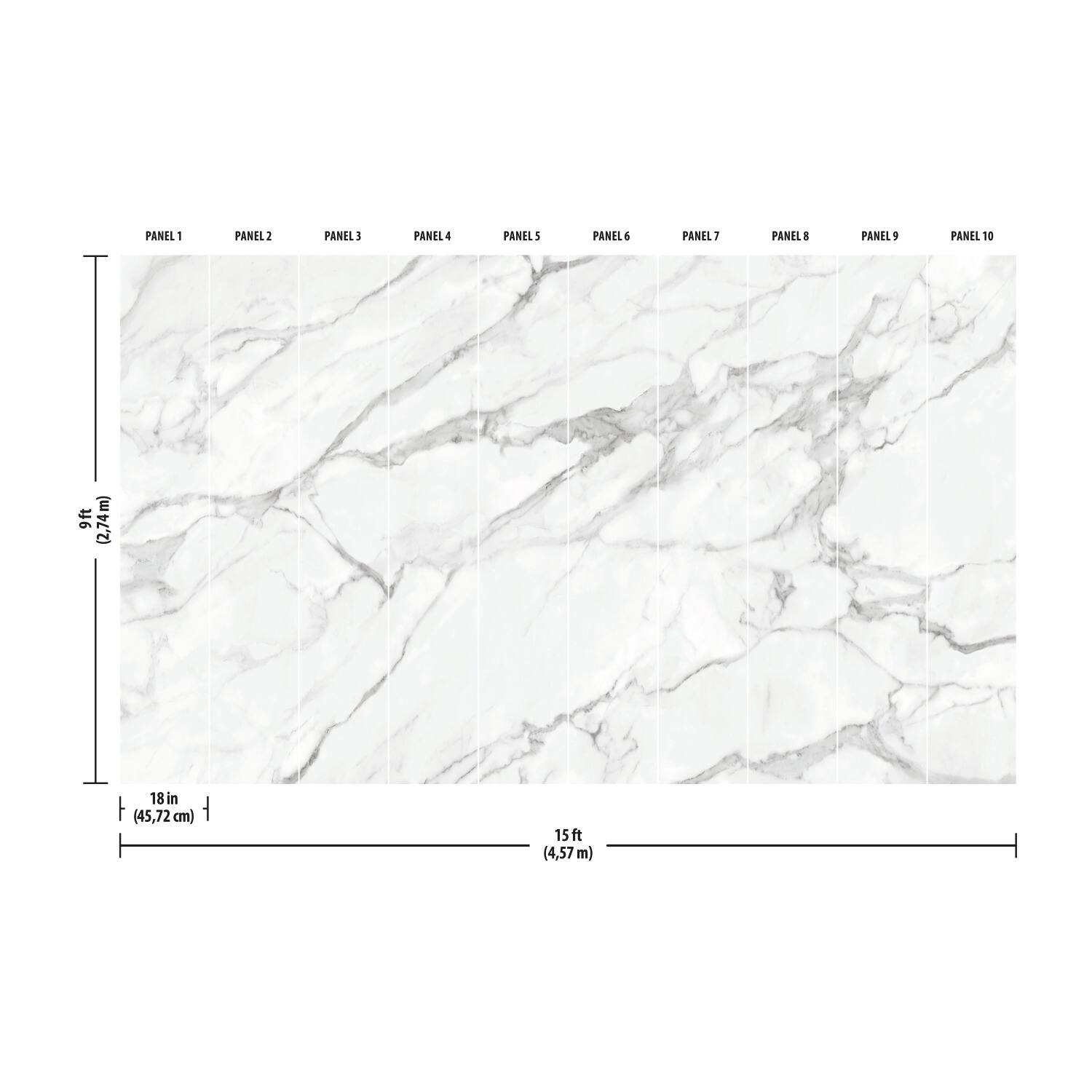 RoomMates Mr. Kate Marble Peel & Stick Wallpaper Mural