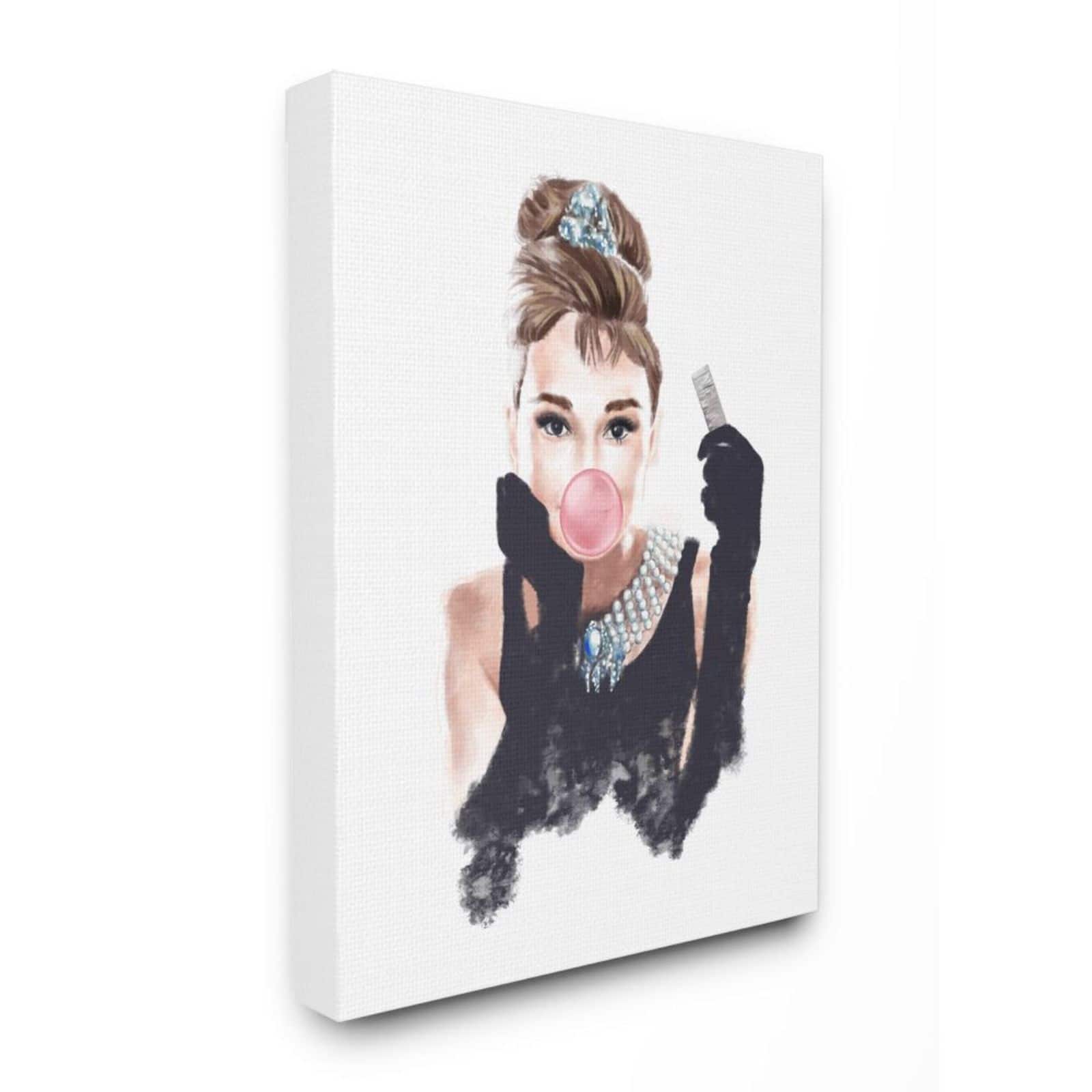 Stupell Industries Breakfast at Bubblegum Famous Fashion Icon Portrait Canvas Wall Art
