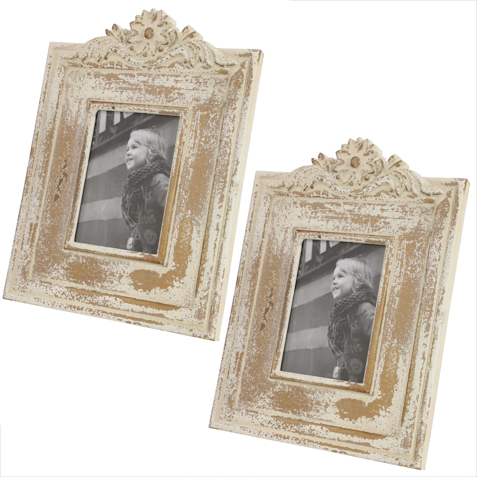 2 Pack Whitewashed Vintage Style 11" x 14" Frame