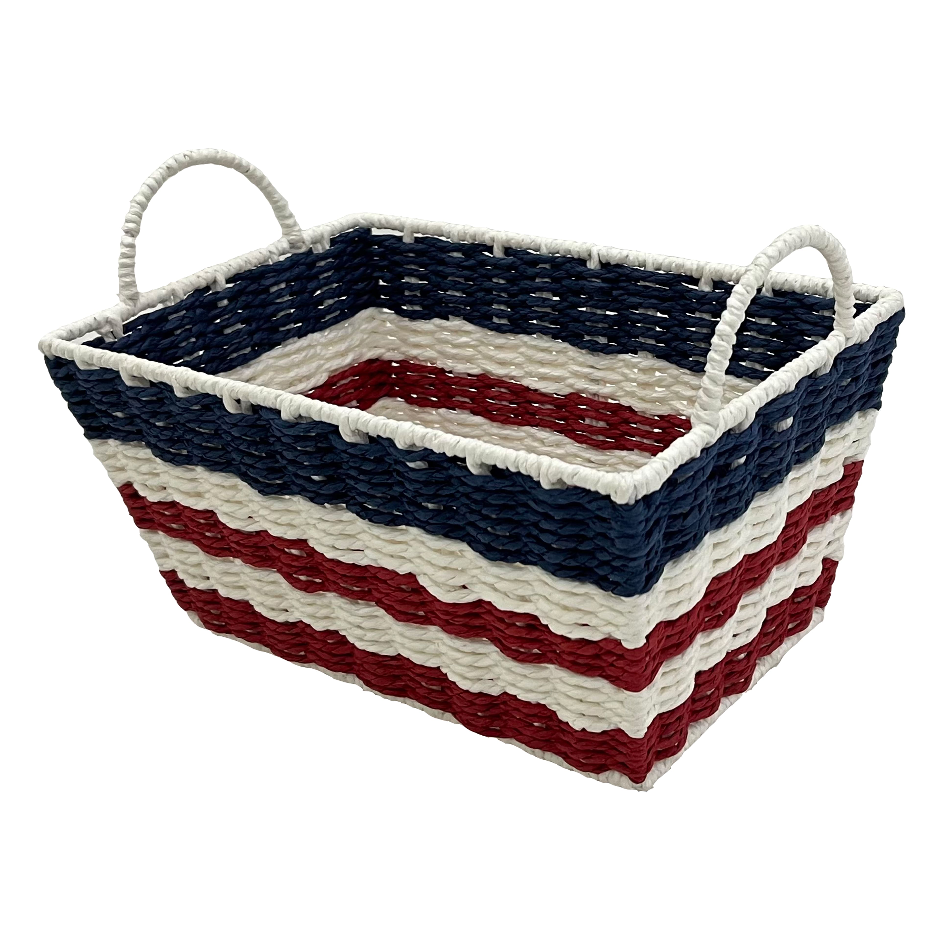 Red, White &#x26; Blue Rectangle Basket by Celebrate It&#x2122;