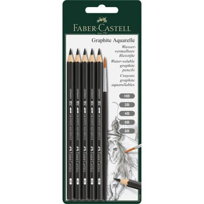 Faber-Castell® Graphite Aquarelle Pencils, 5 Pieces