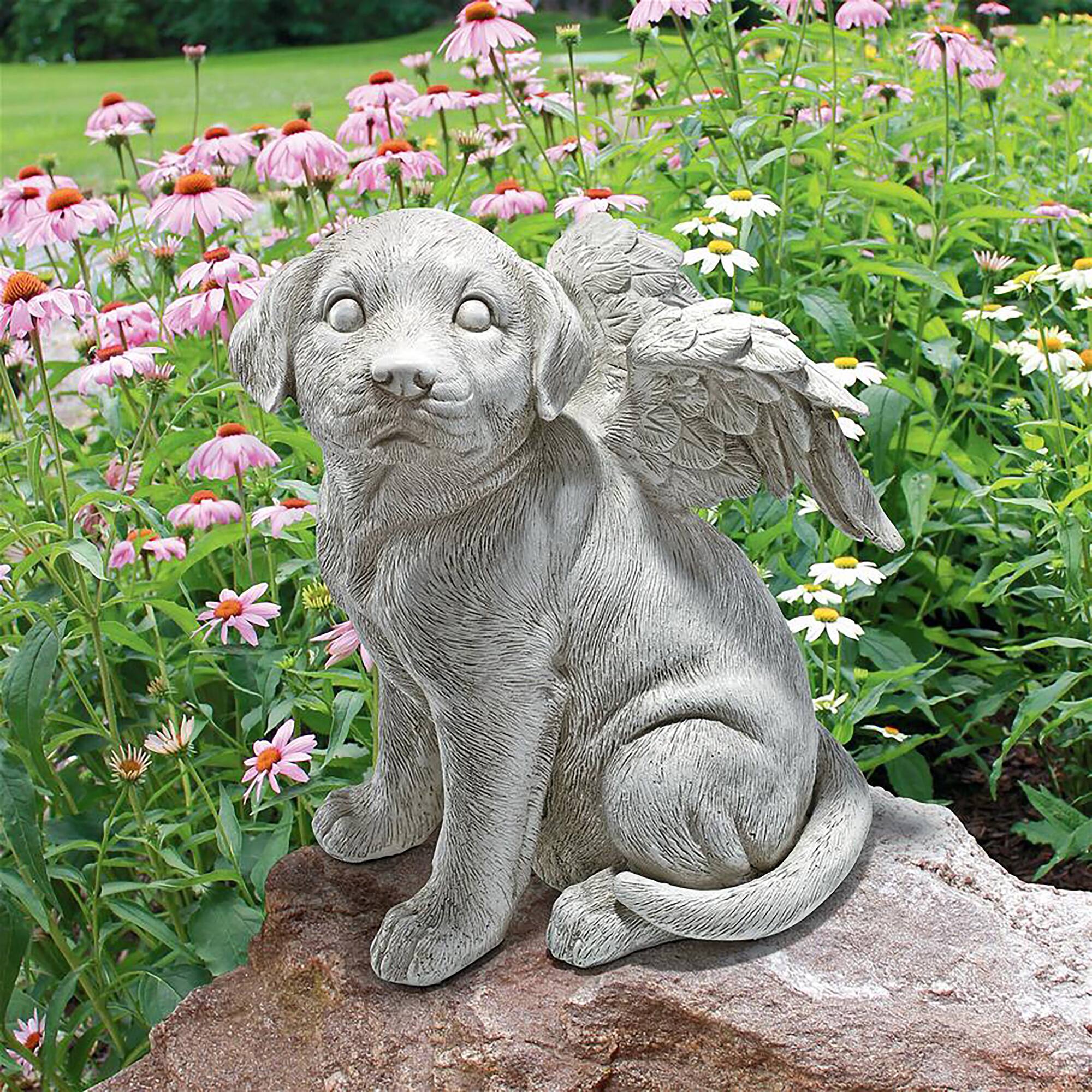 Design Toscano 10" Loving Friend, Memorial Pet Dog Statue