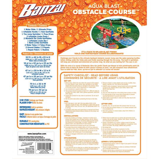 Banzai® Aqua Blast Obstacle Course™ 16ft Slide Michaels Banzai® Aqua Blast Obstacle Course™ 16ft Slide Michaels