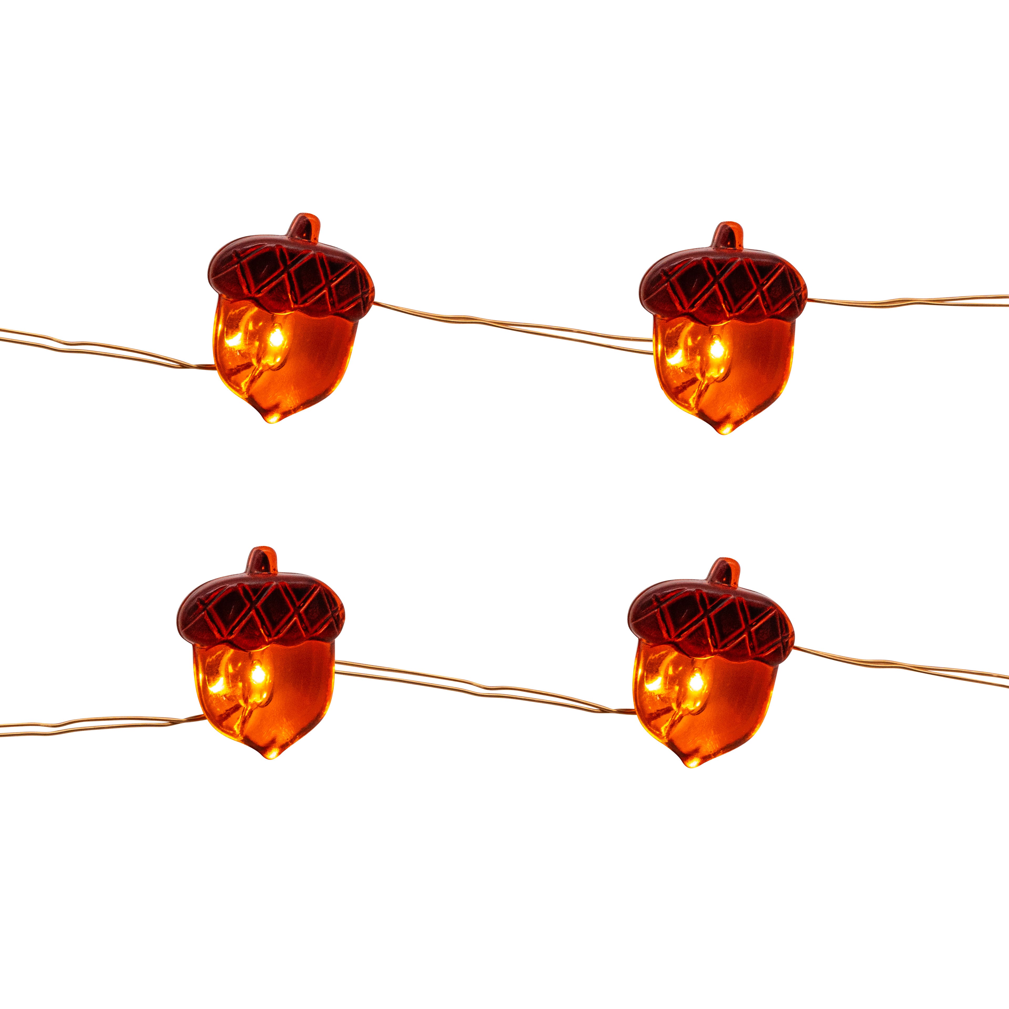 18ct. Warm White LED Acorn Icon String Lights by Ashland&#xAE;