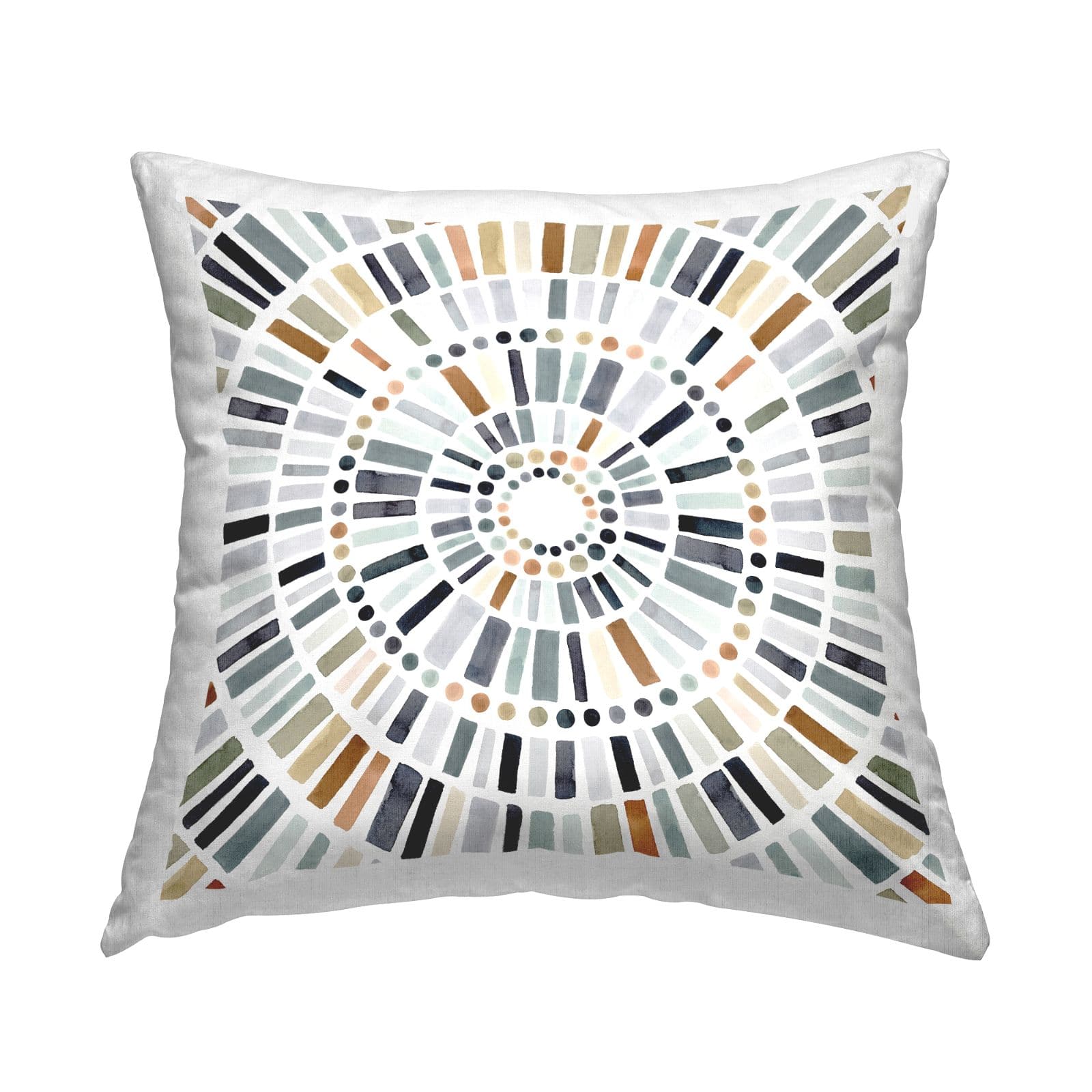 Stupell Industries Abstract Rustic Mosaic Circle Pattern Illustration Throw Pillow 18" x 18"