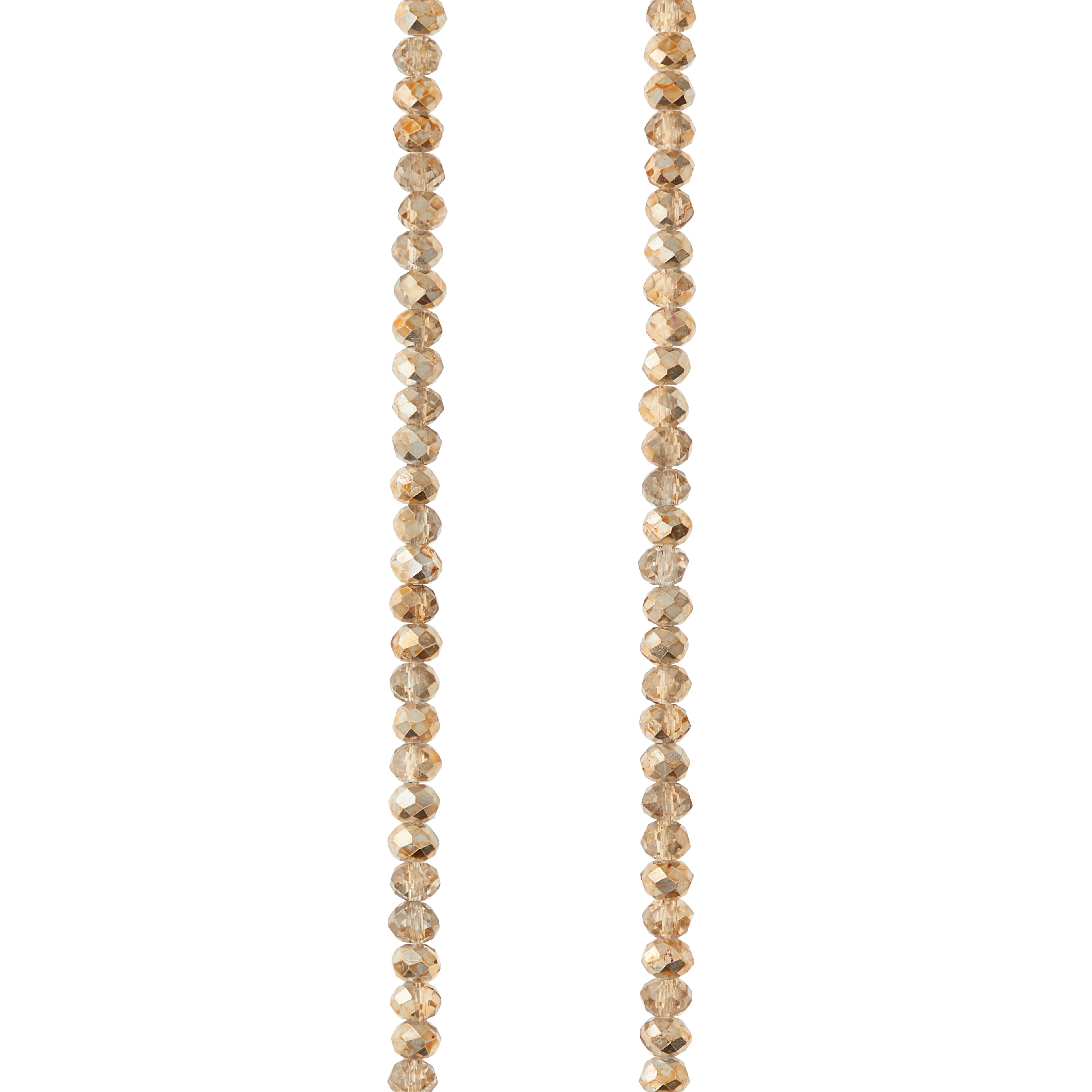 9 Pack: Amber Small Glass Faceted Rondel Beads, 3mm by Bead Landing™