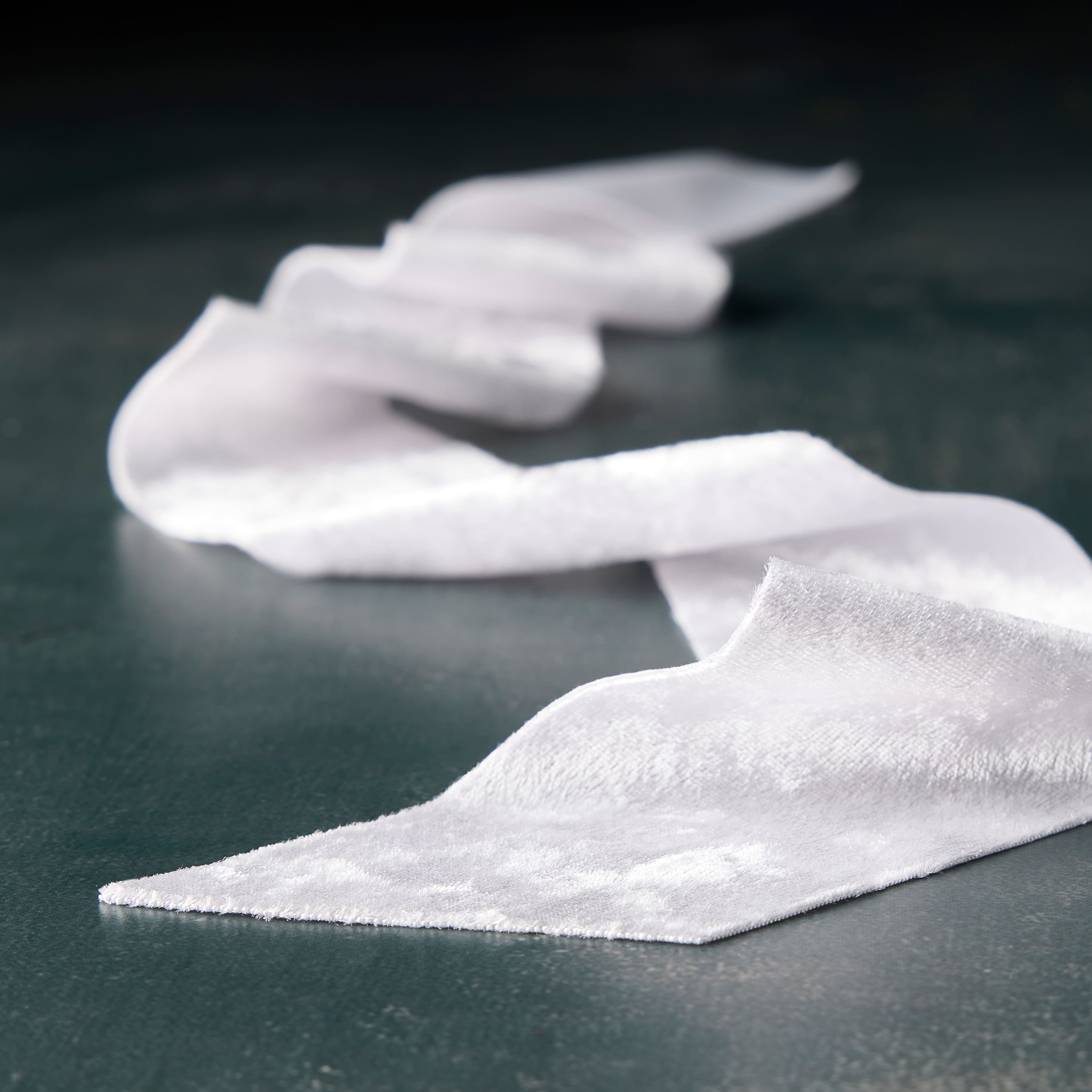 2" x 3yd. White Crinkle Velvet Ribbon by Celebrate It™ Classic