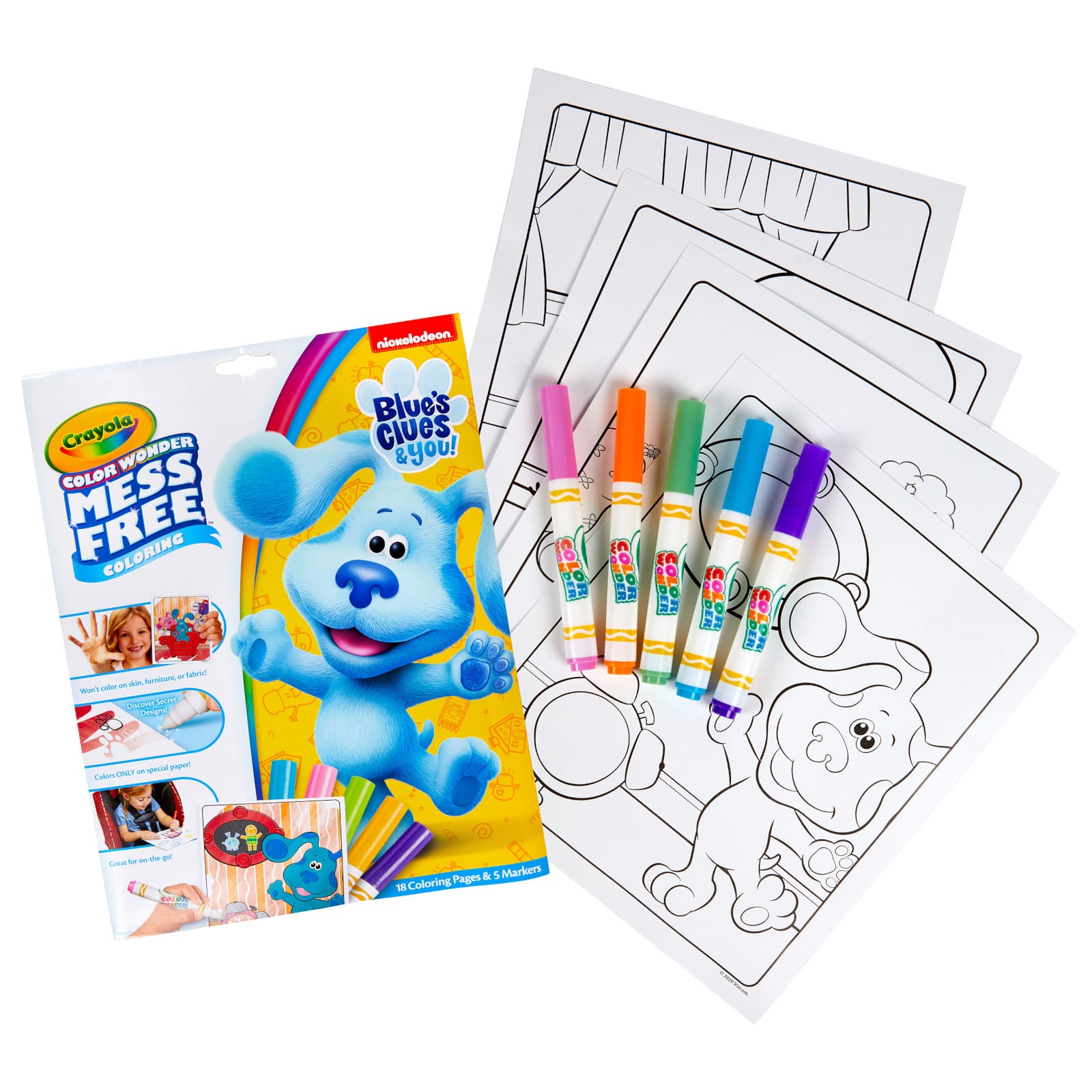 12 Pack: Crayola&#xAE; Color Wonder&#x2122; Mess Free Blue&#x27;s Clues Coloring Set