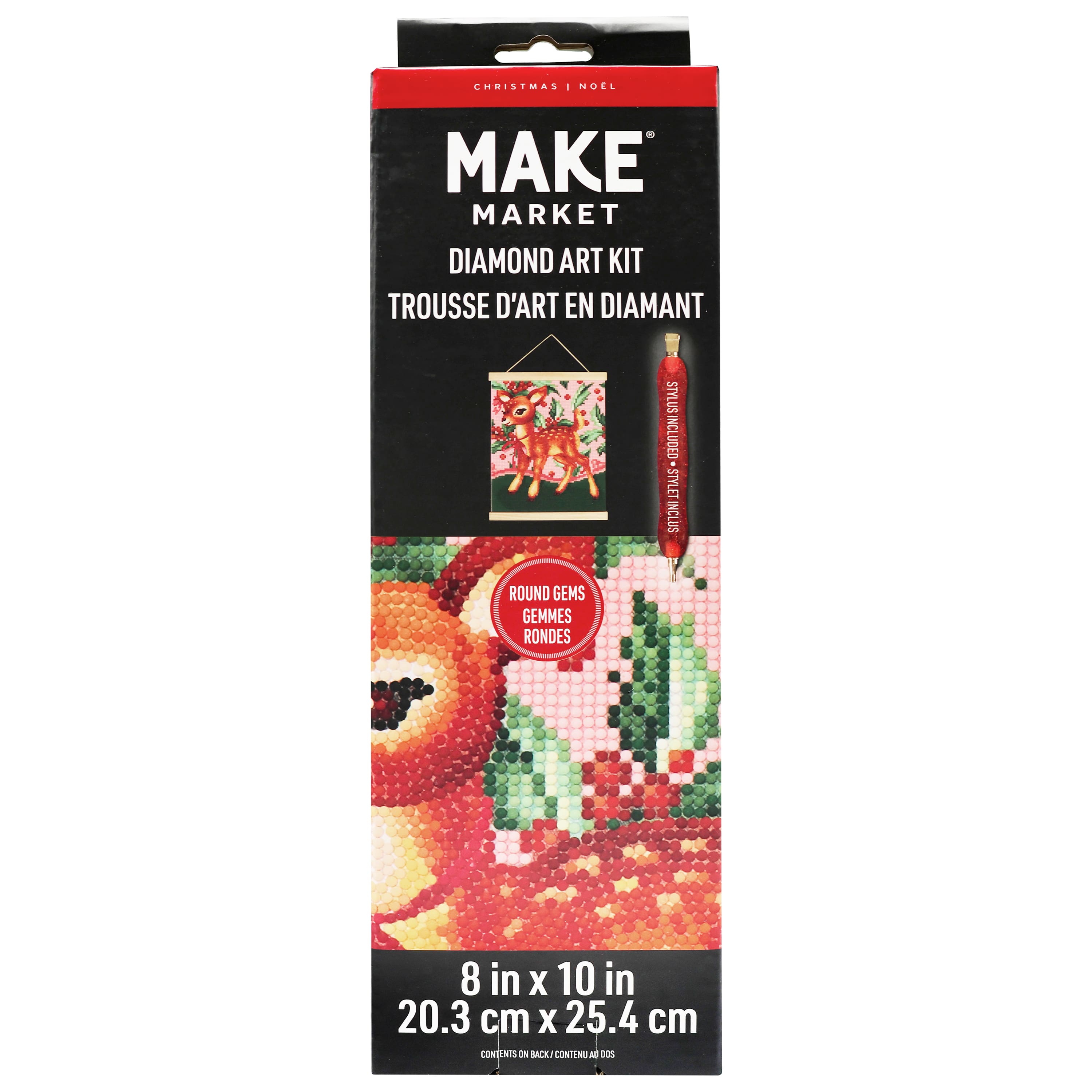 8&#x22; x 10&#x22; Deer Diamond Art Kit with Frame by Make Market&#xAE;