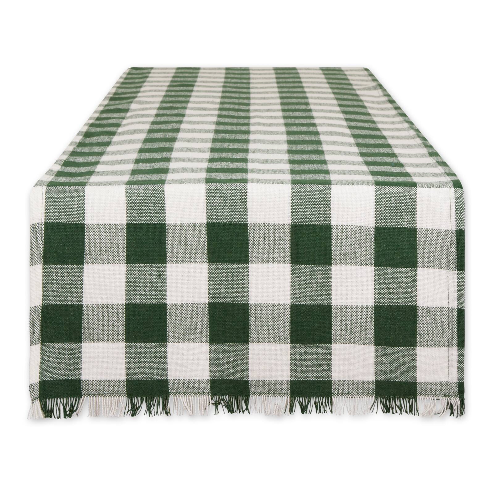DII® 108" Heavyweight Check Fringed Table Runner Michaels
