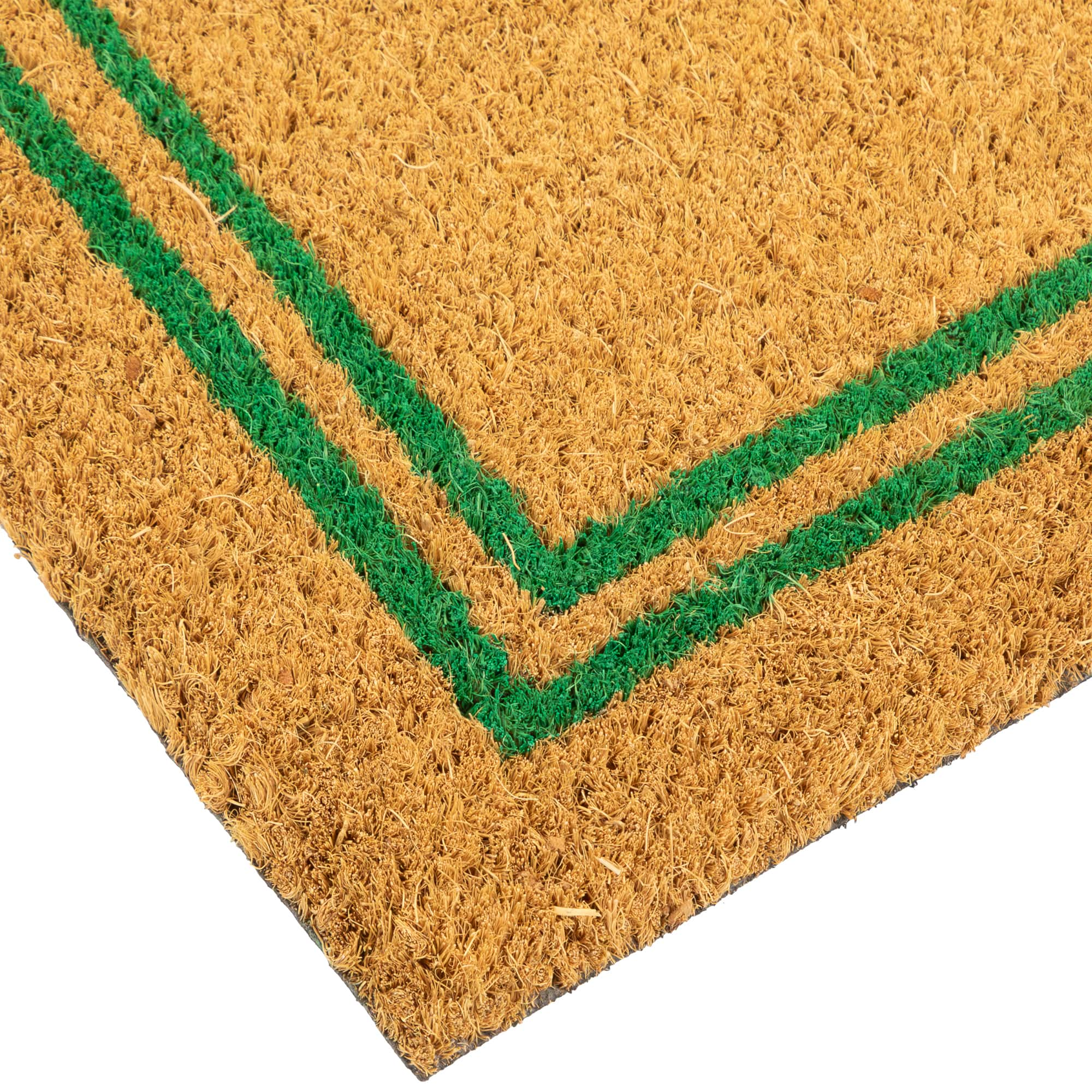 Green Shamrock &#x26; Double Stripe Doormat