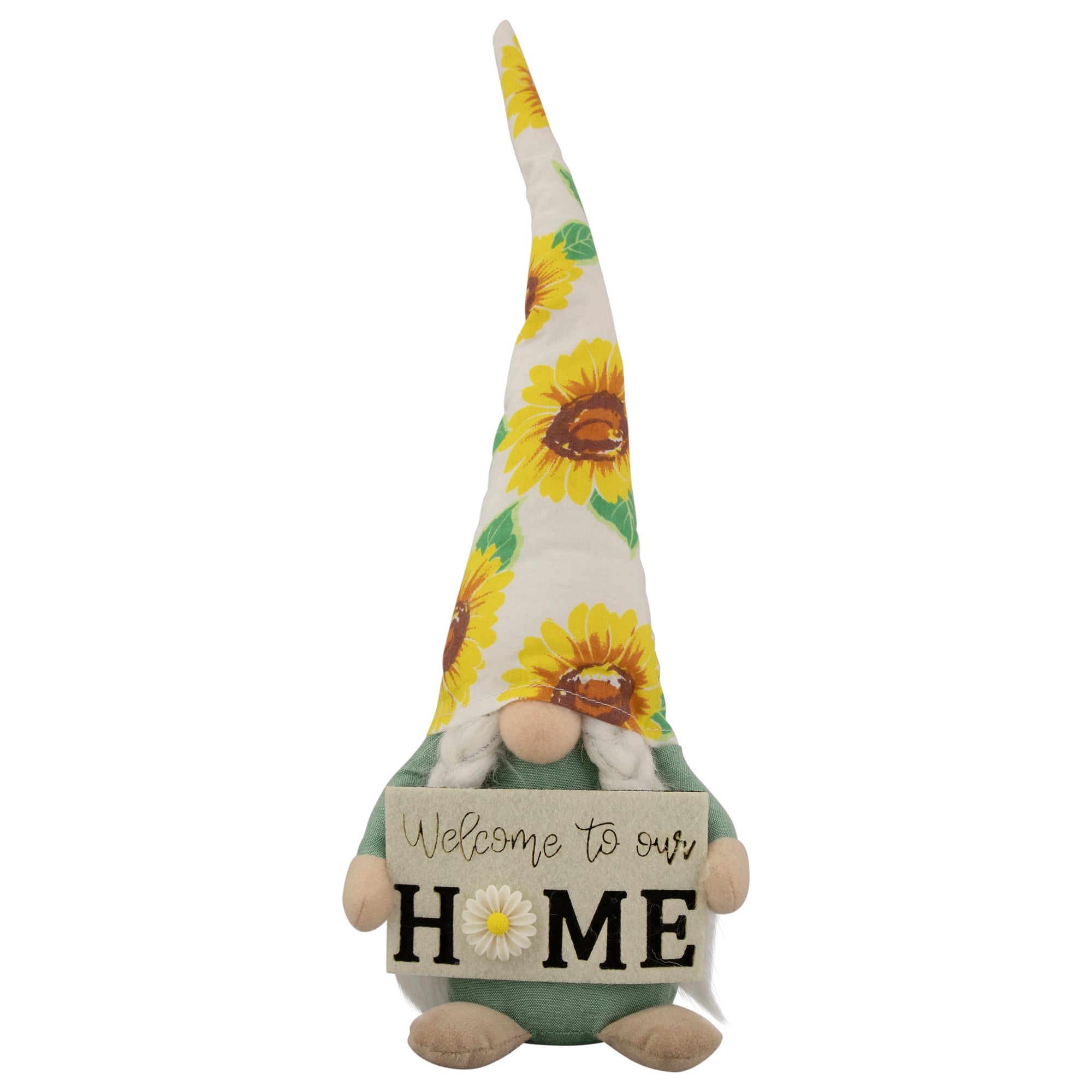15.5&#x22; Welcome to Our Home Spring Gnome with Sunflower Hat