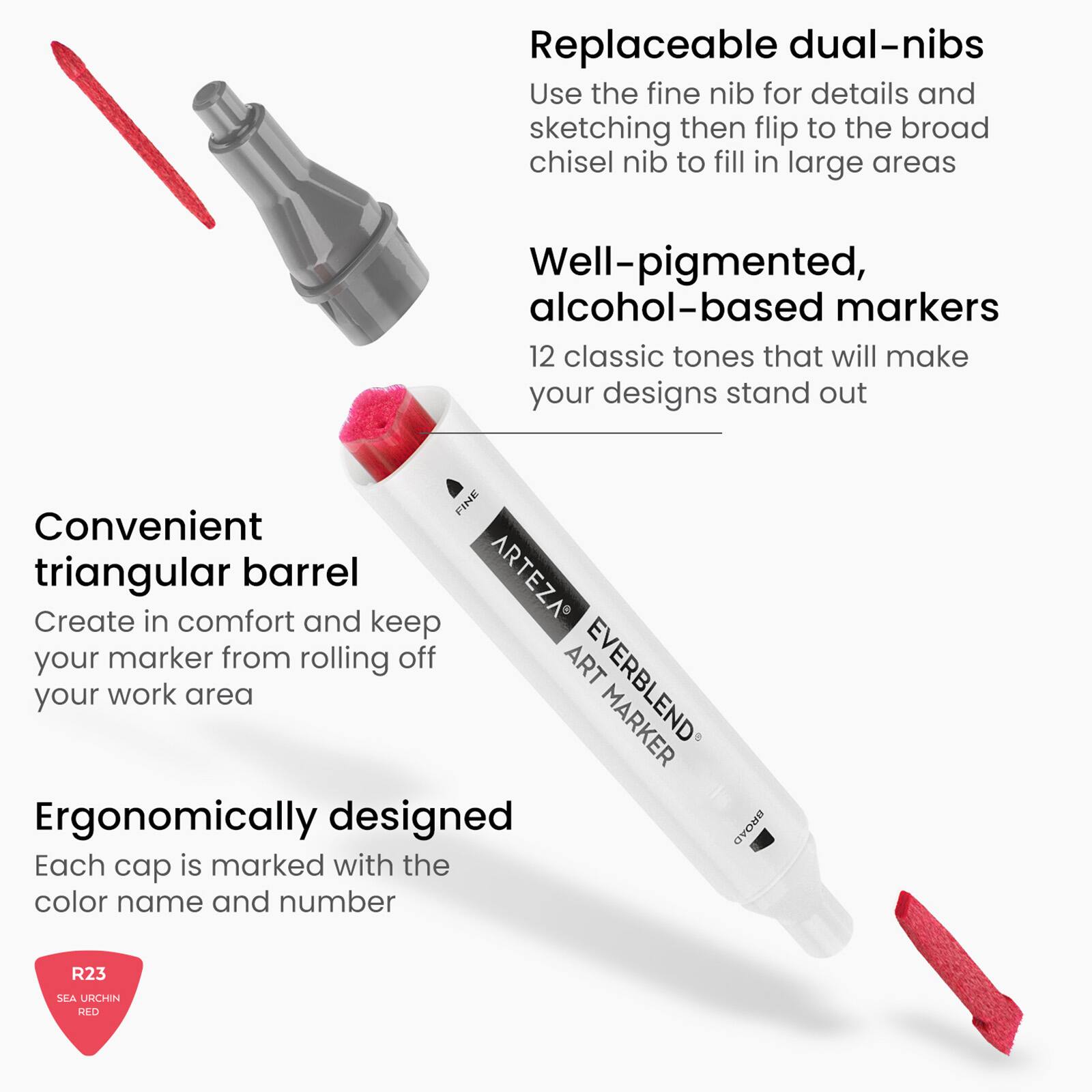 Arteza&#xAE; EverBlend&#xAE; Ultra Classic Tones Dual Tip Alcohol Marker Set