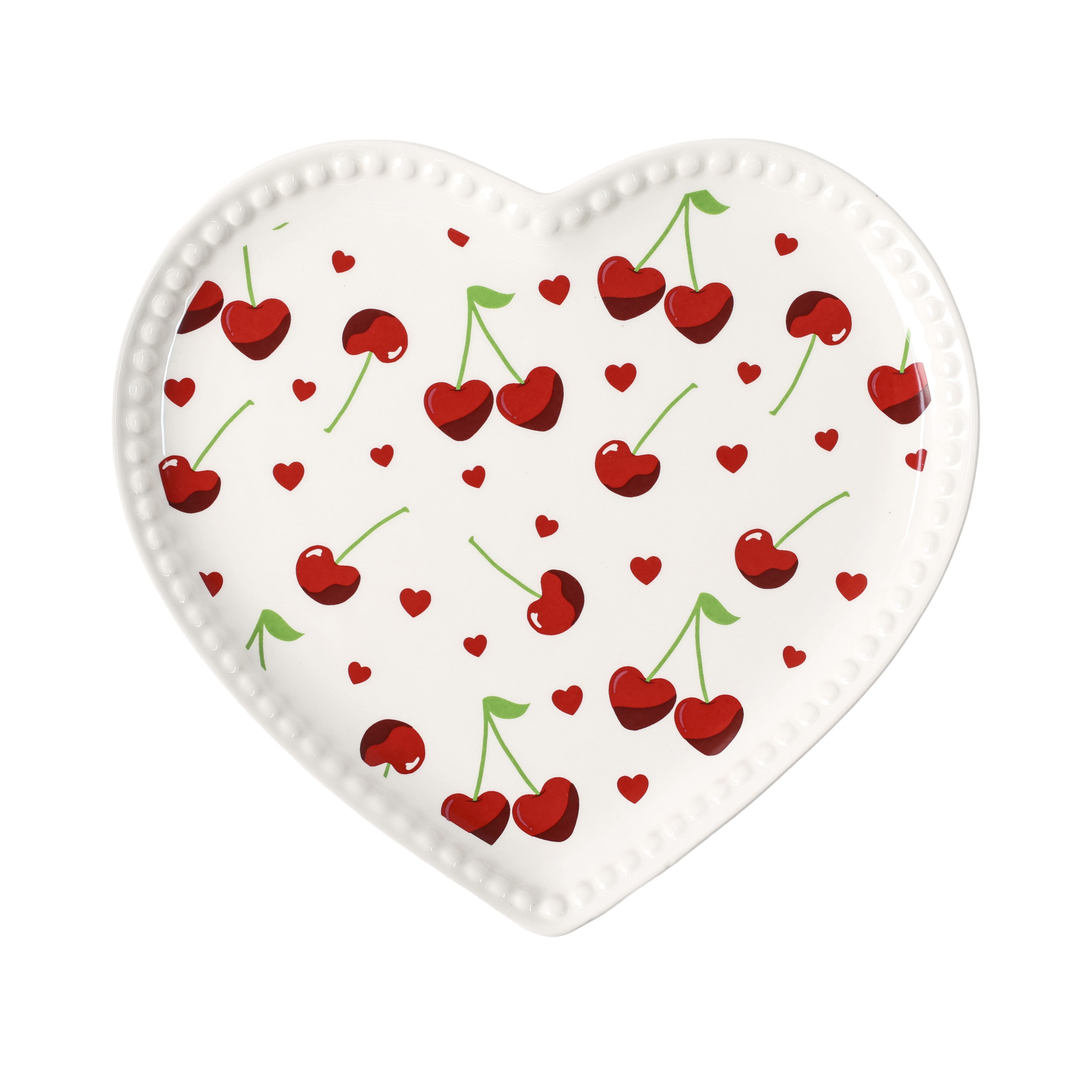 10" Cherry Heart Ceramic Plate by Celebrate It™