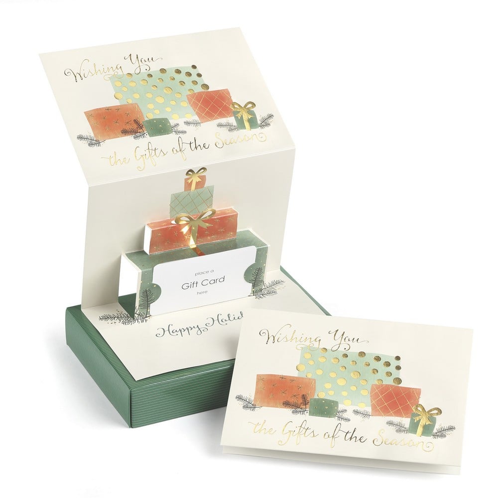 JAM Paper 7&#x22; x 5&#x22; Gifts of the Season Pop-Up Christmas Card Set, 10ct.