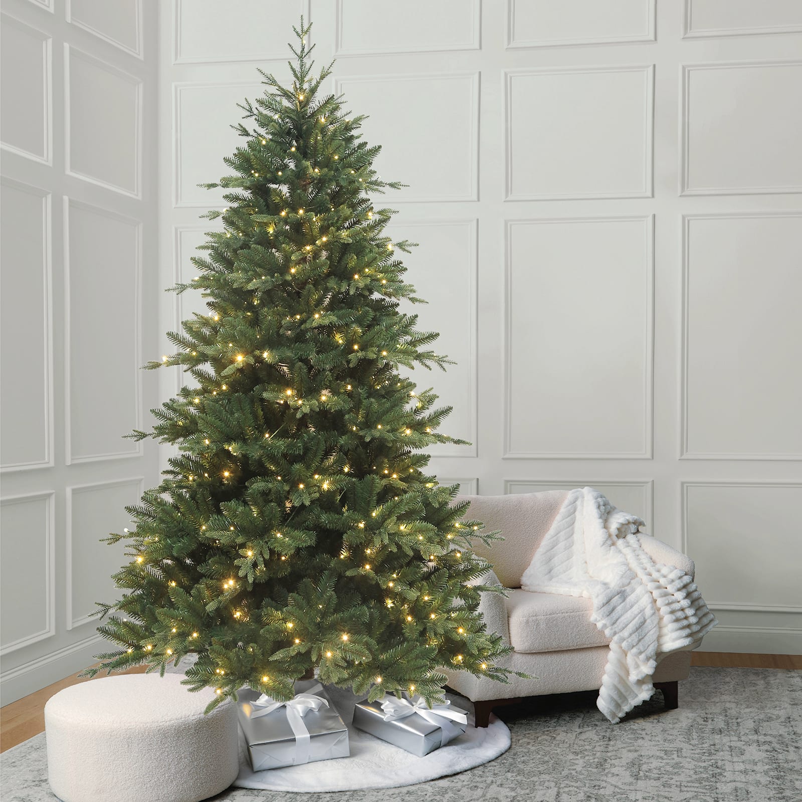 7.5ft. Pre-Lit Windsor Spruce Artificial Christmas Tree, Color Changing LED Lights by Ashland&#xAE;