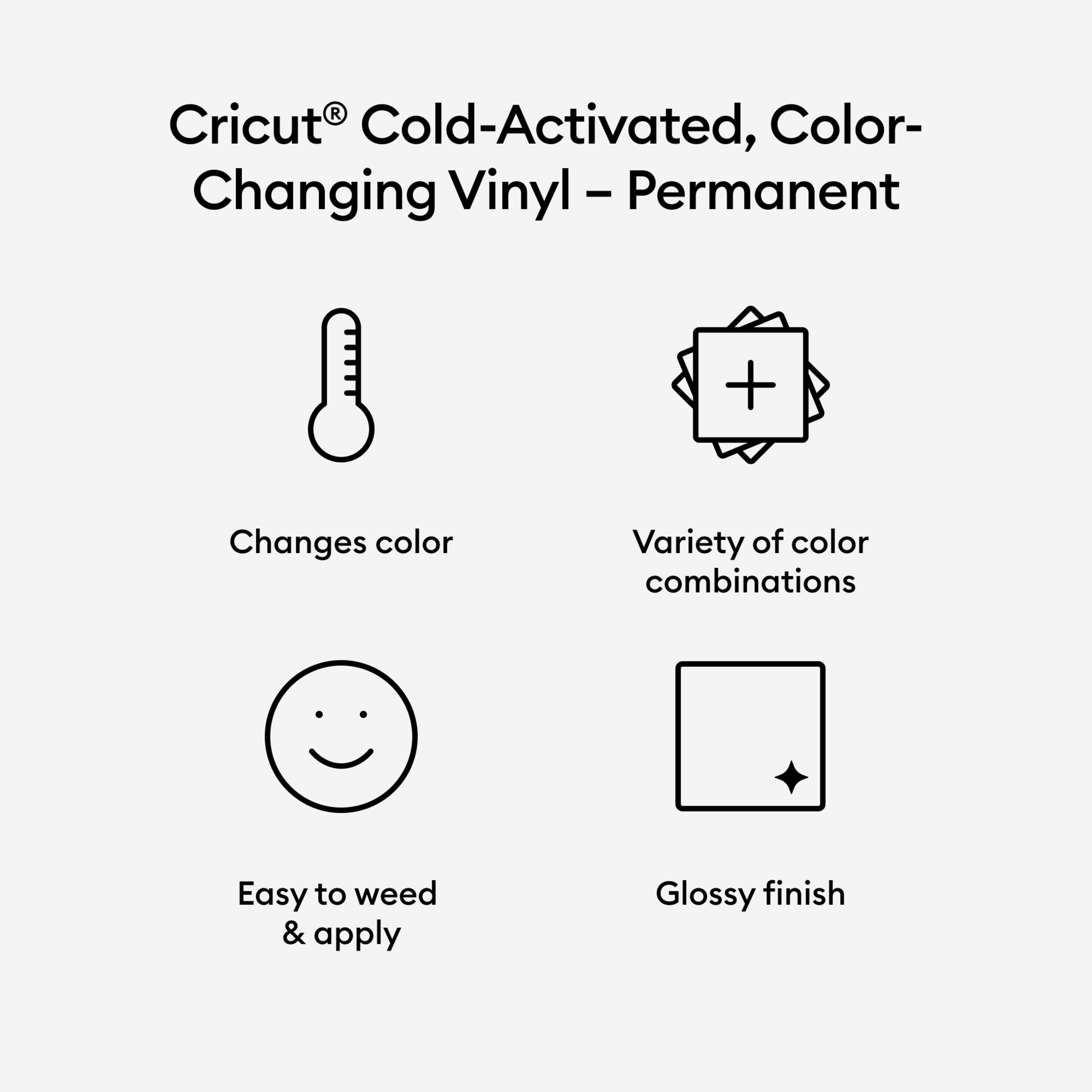 Cricut&#xAE; Permanent Cold-Activated Color-Changing Vinyl