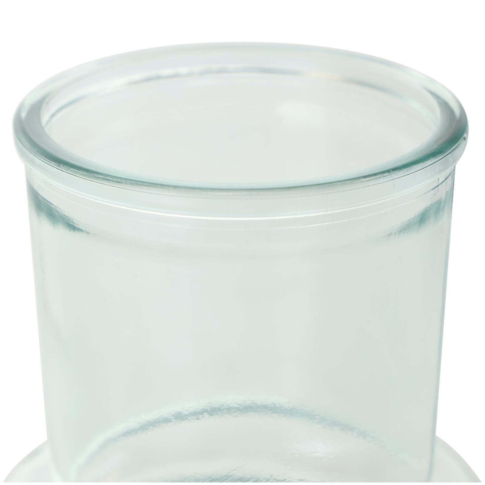 Clear Small Bubble Ribbed Recycled Glass Vase Set