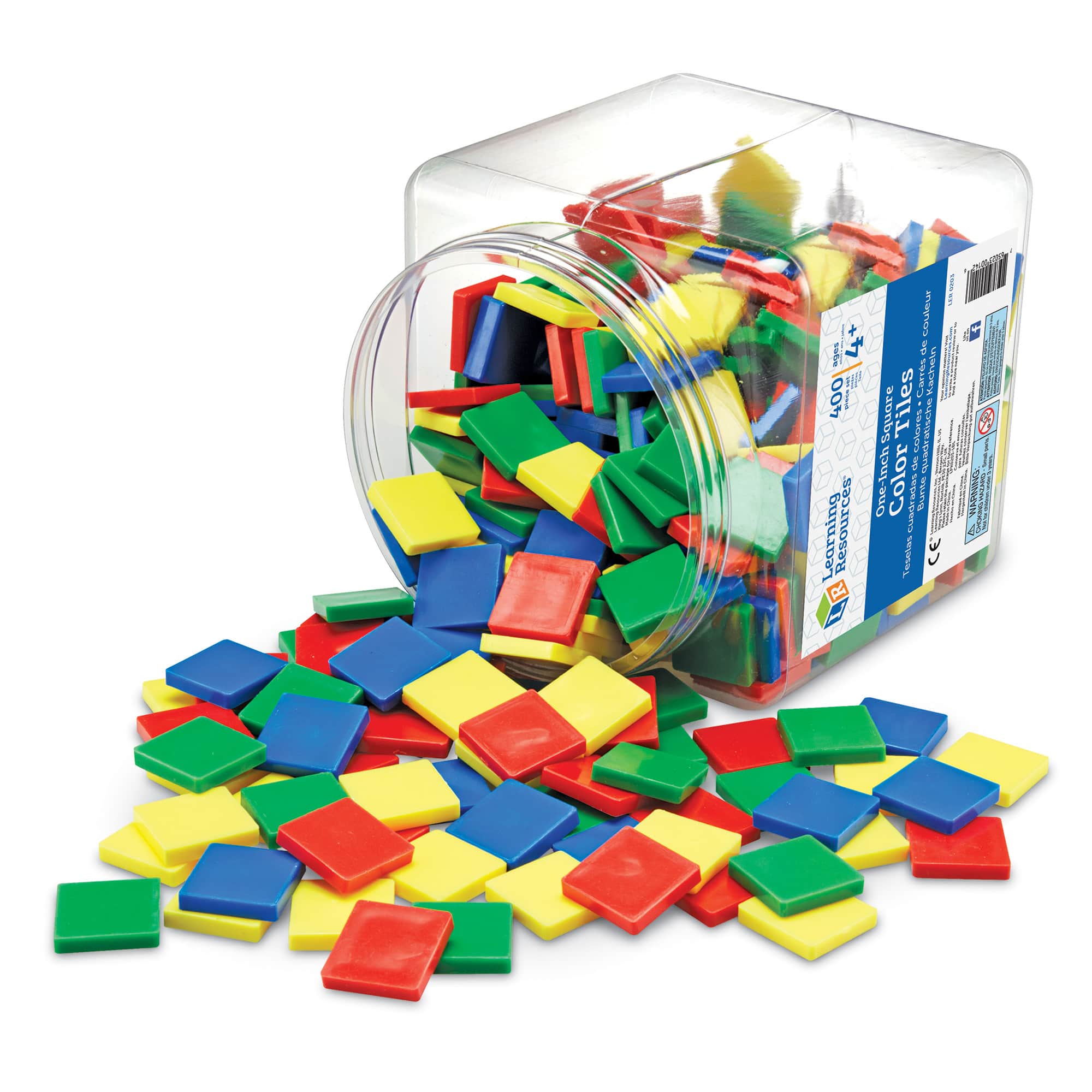 Learning Resources Square Color Tiles, 400ct.