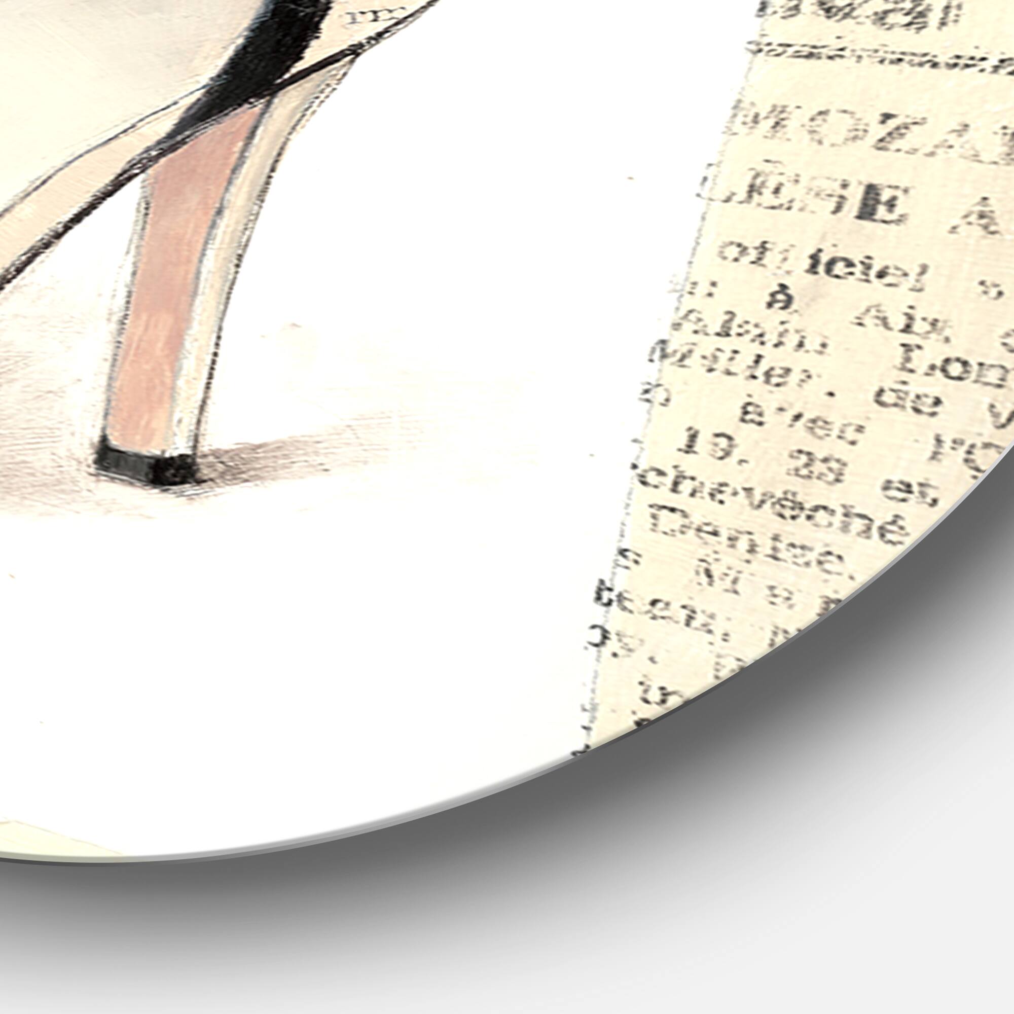 Designart - Chic Galm Closet III - Glam Metal Circle Wall Art