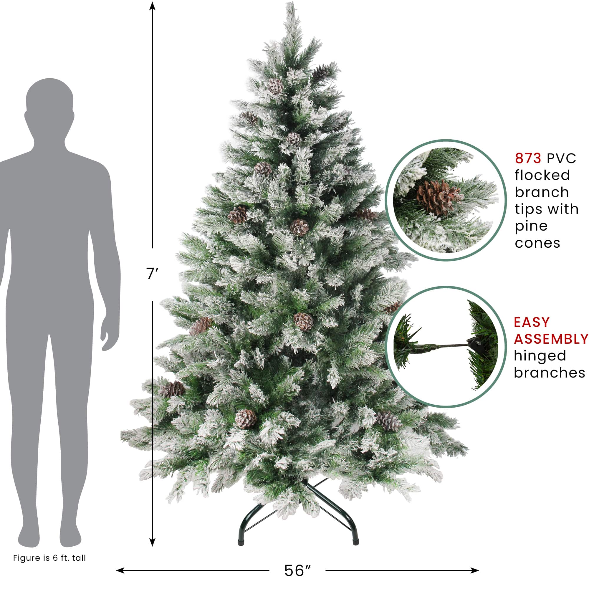 7ft. Unlit Angel Pine Artificial Christmas Tree
