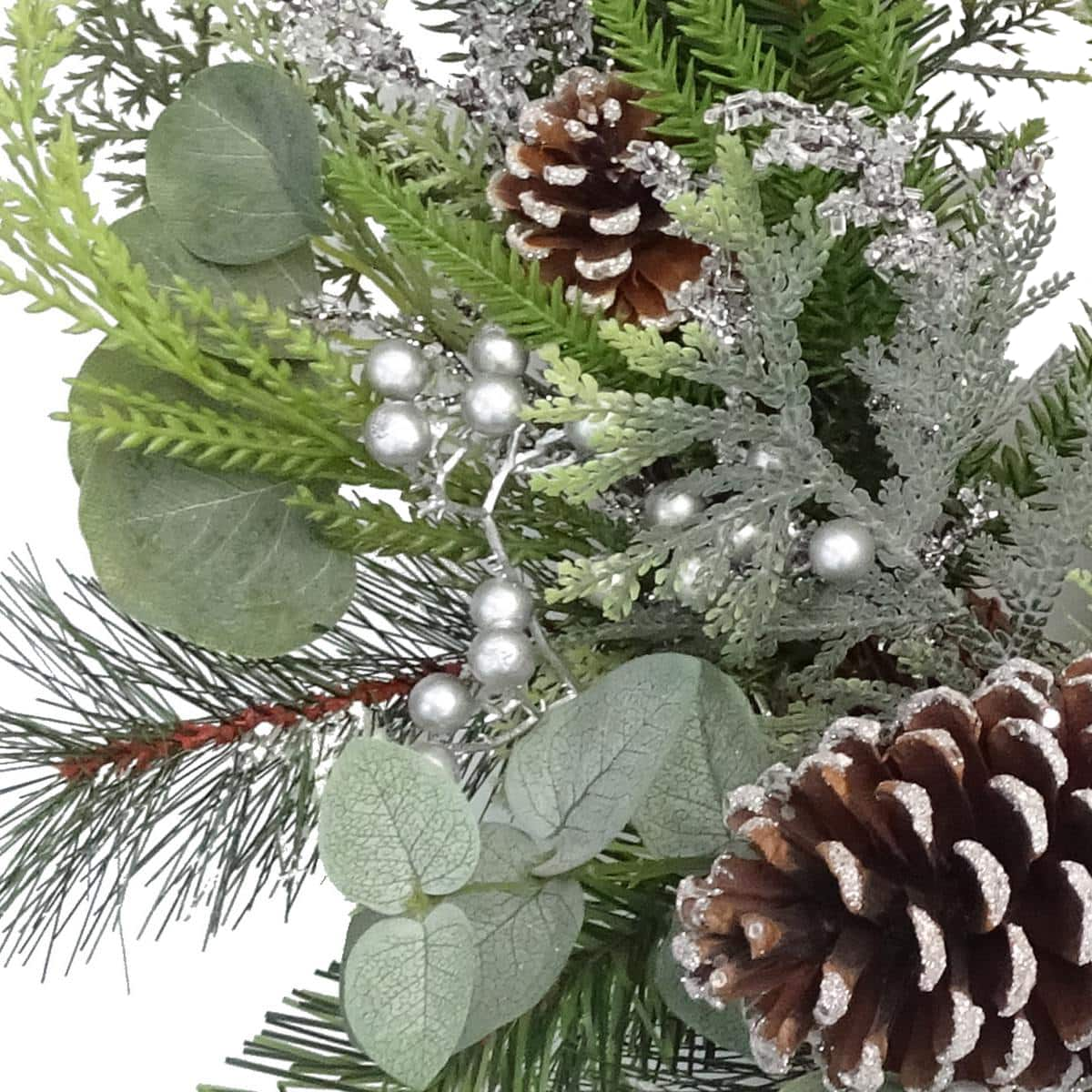 22&#x22; Silver Berry &#x26; Mixed Foliage Wreath by Ashland&#xAE;