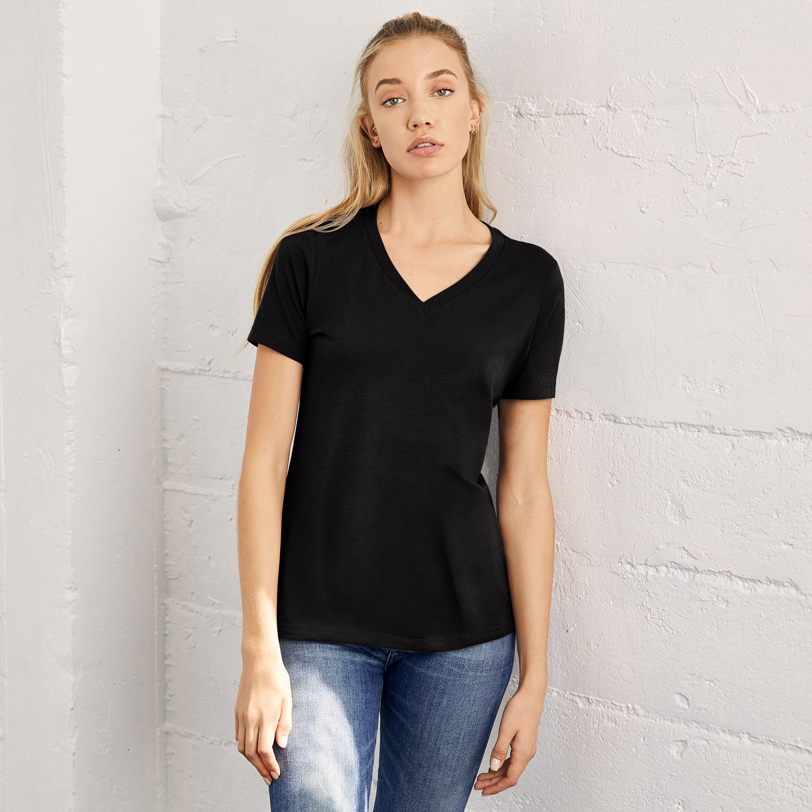 6 Pack: BELLA+CANVAS&#xAE; Short Sleeve Women&#x27;s V-Neck T-Shirt