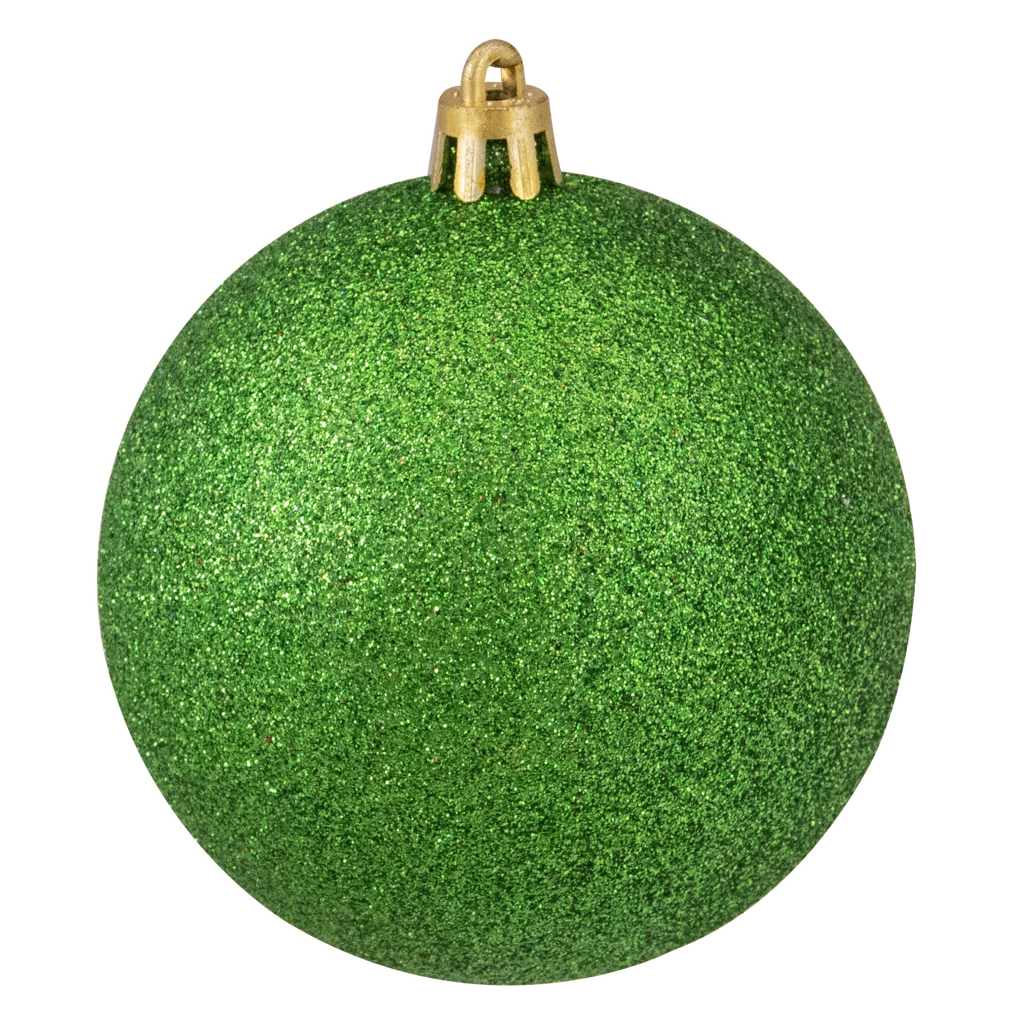 32ct. 3.5" Christmas Green Shatterproof 4-Finish Christmas Ball Ornaments