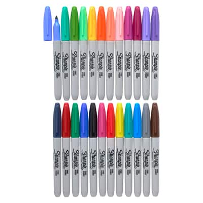 Sharpie Permanent Markers Ultra Fine Point MultiColor 24 Count New, open  box