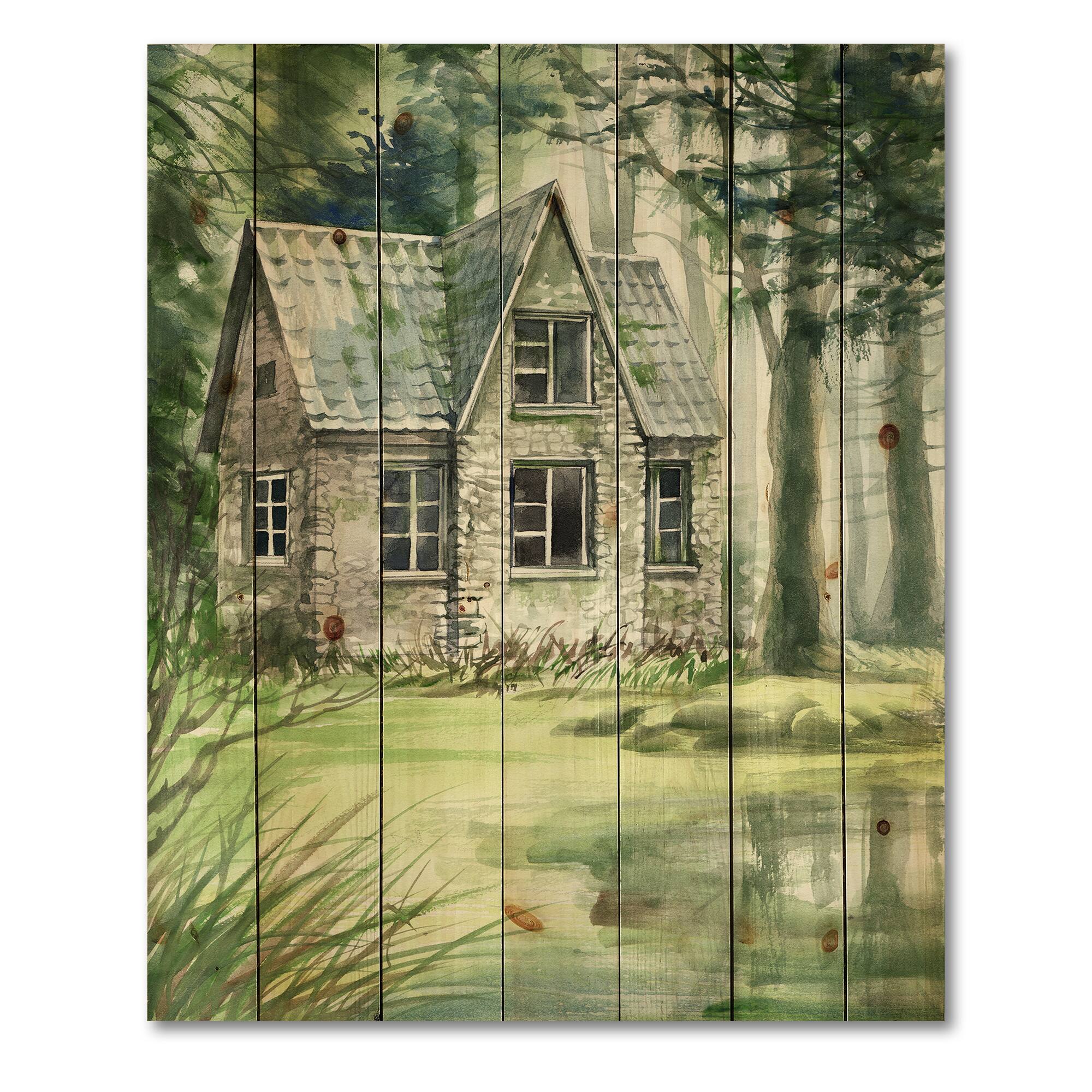 Designart - Haunted House In The Pine Forest
