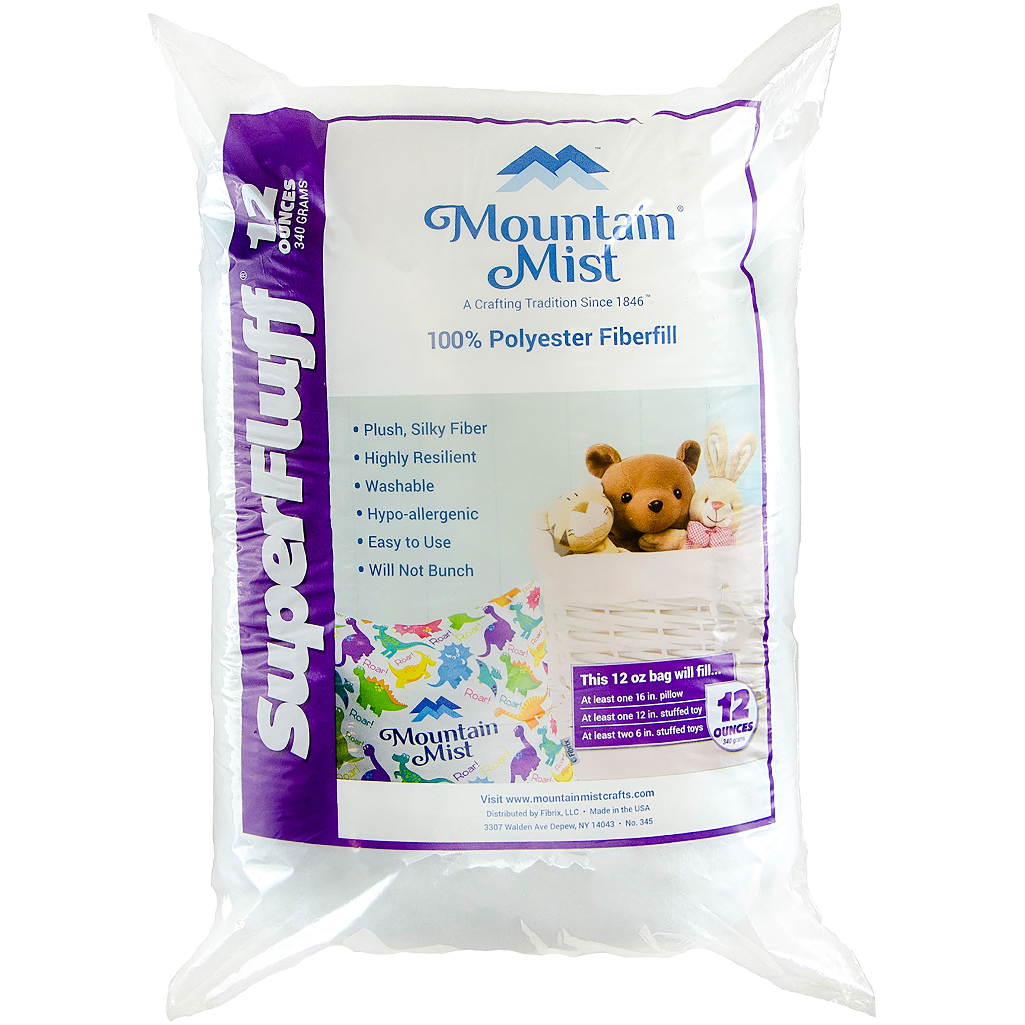 Mountain Mist® SuperFluff® Polyester Fiberfill, 12oz.