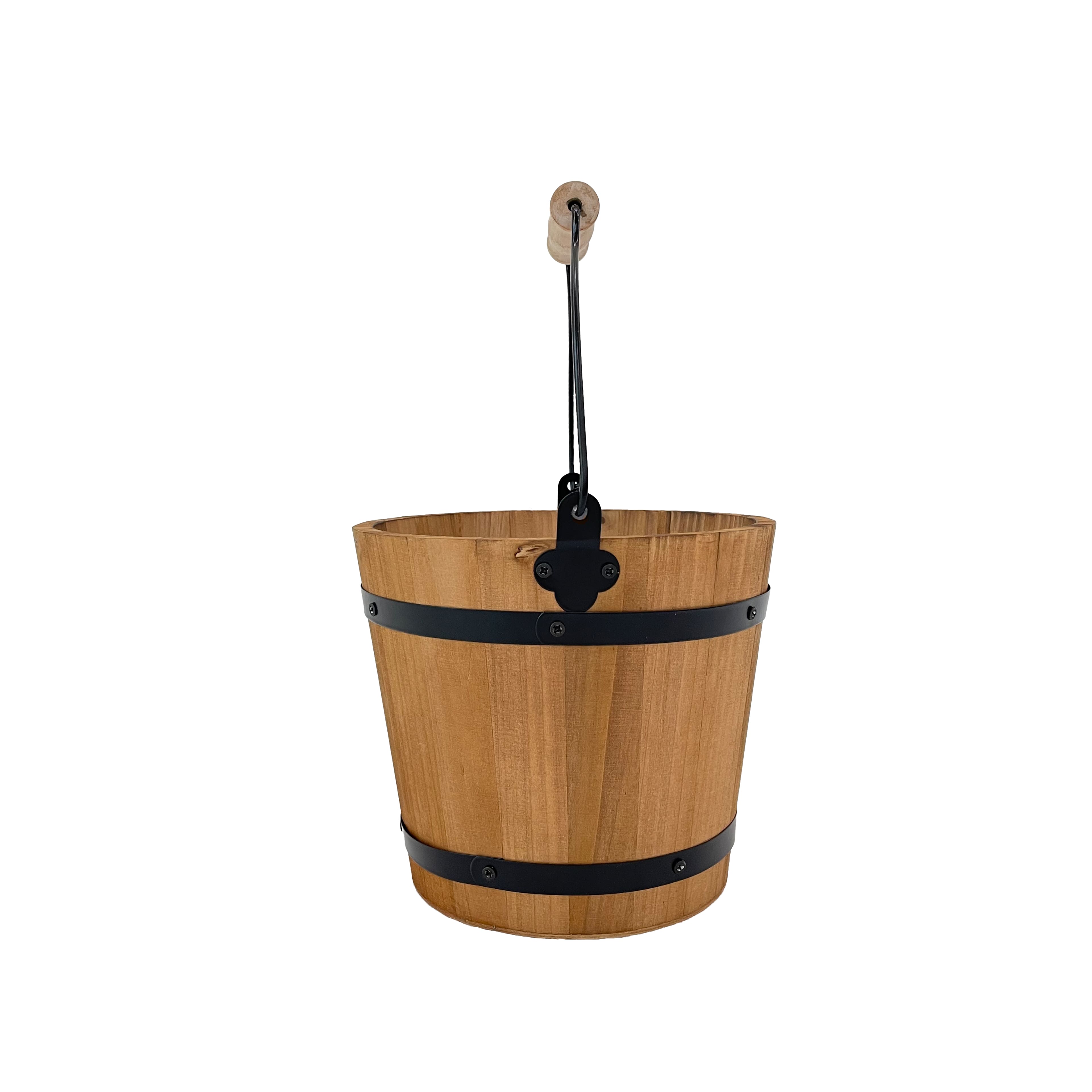 6.75&#x22; Natural Wood &#x26; Metal Bucket by Ashland&#xAE;