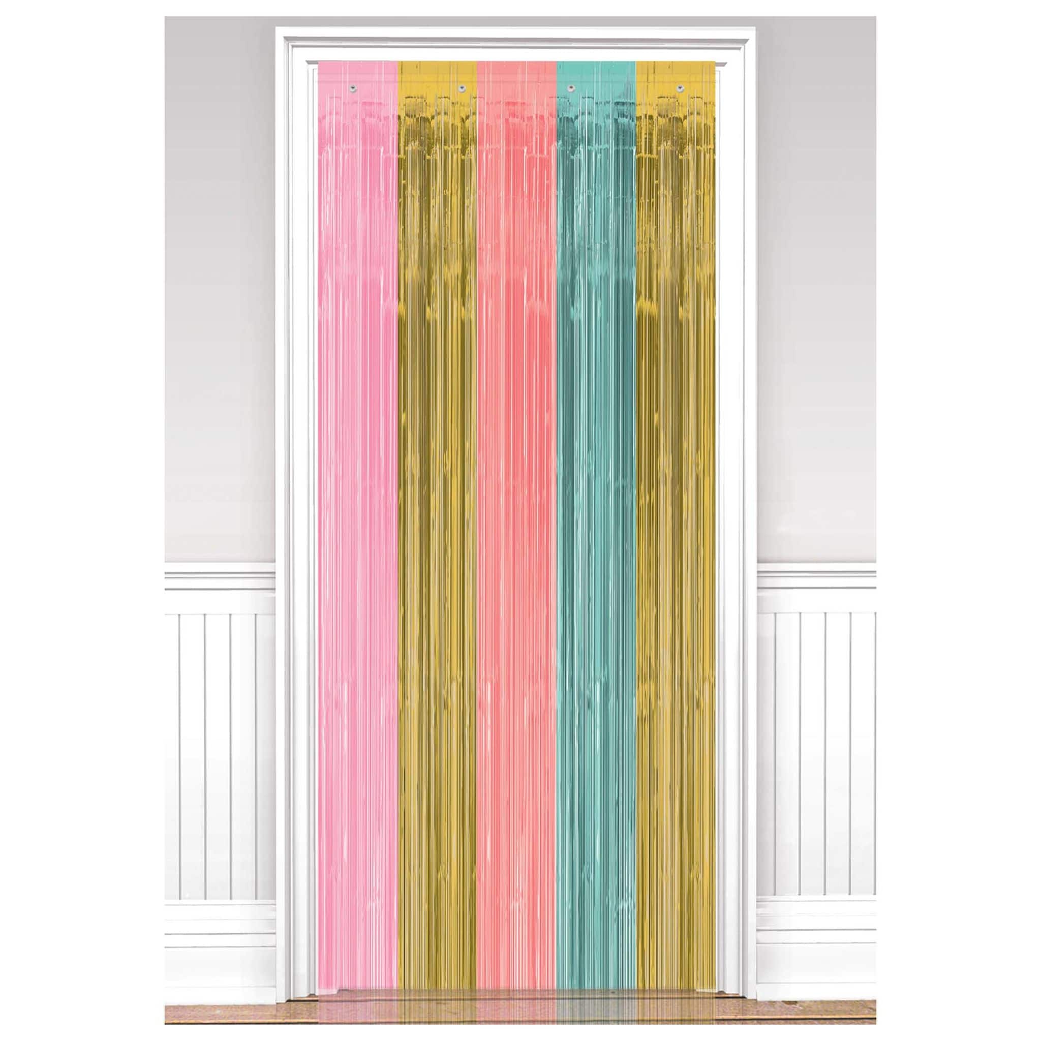 8ft. Pastel Foil Door Curtain