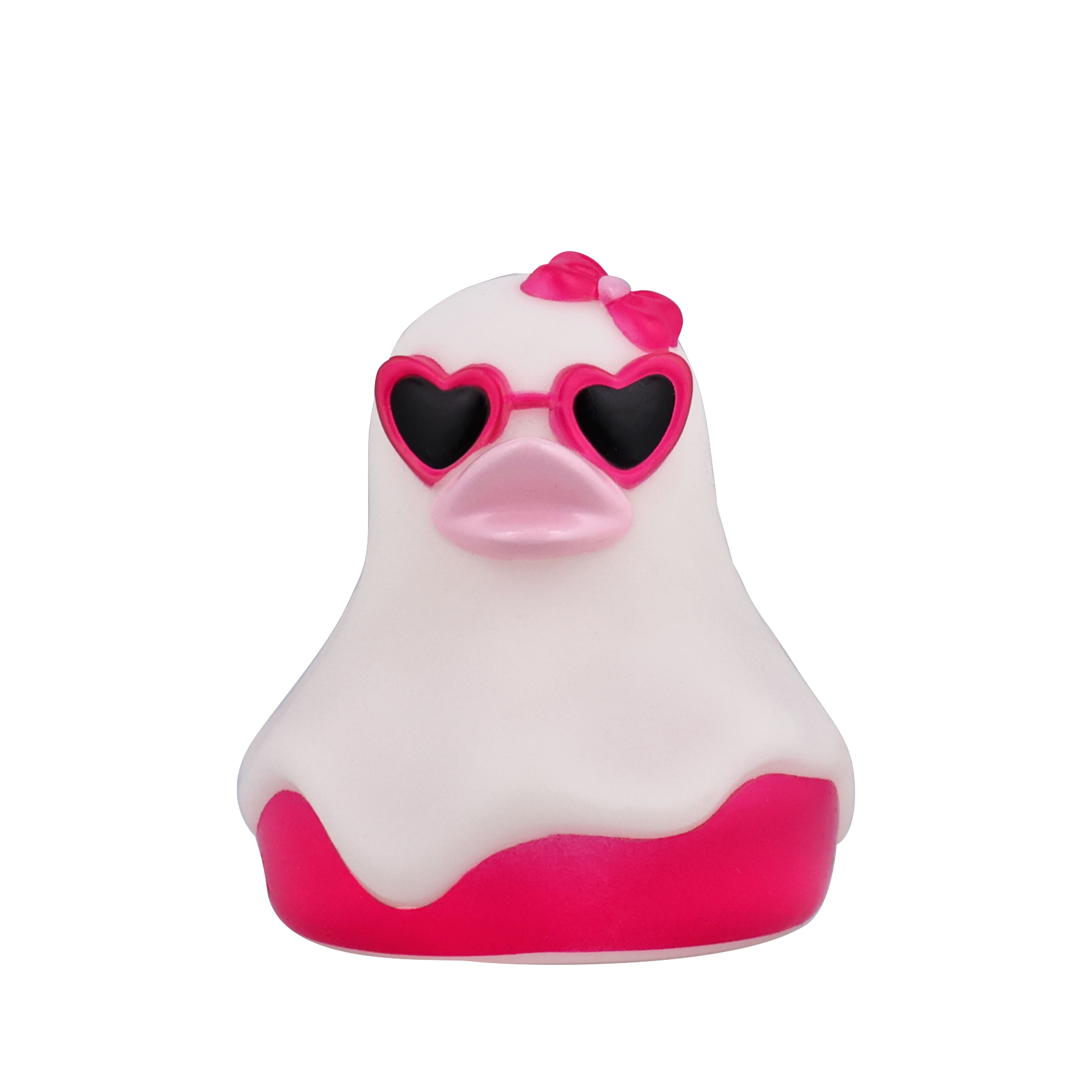 3.75&#x22; White &#x26; Pink Ghost Rubber Duck by Creatology&#x2122;