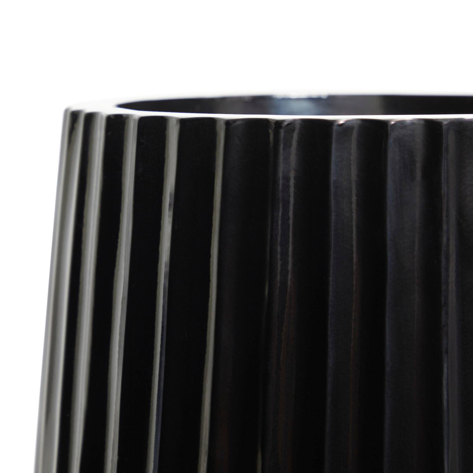24&#x22; Black Modern Vase