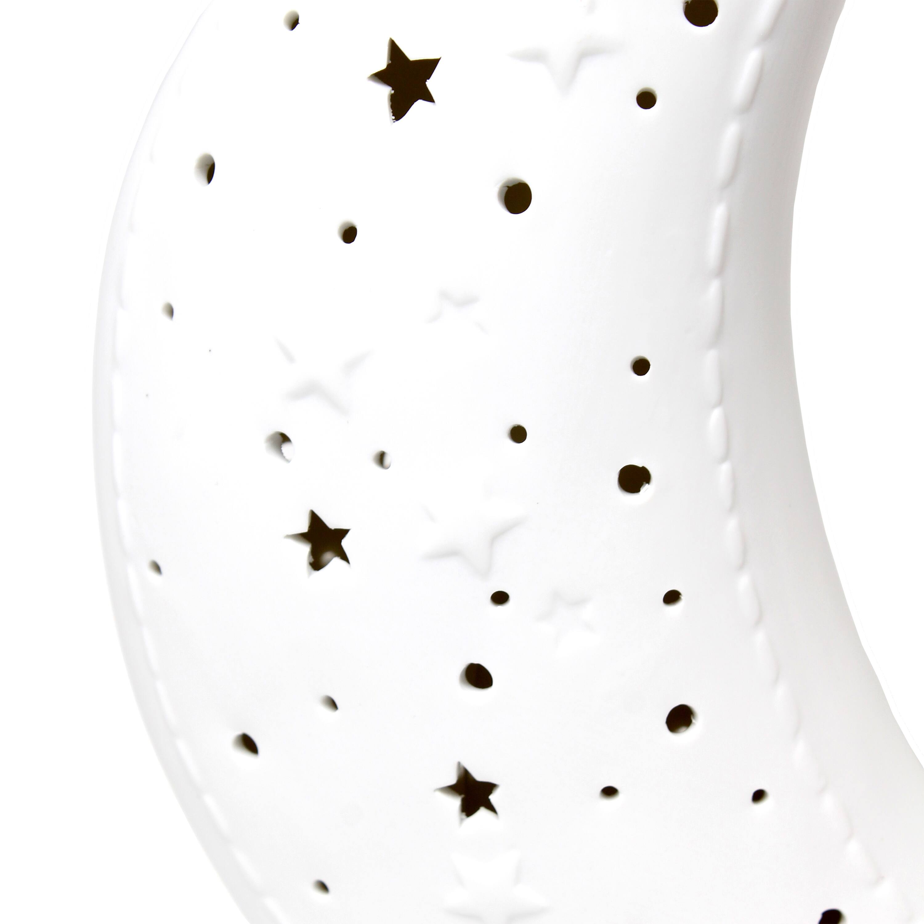 Simple Designs Porcelain Moon Shaped Table Lamp