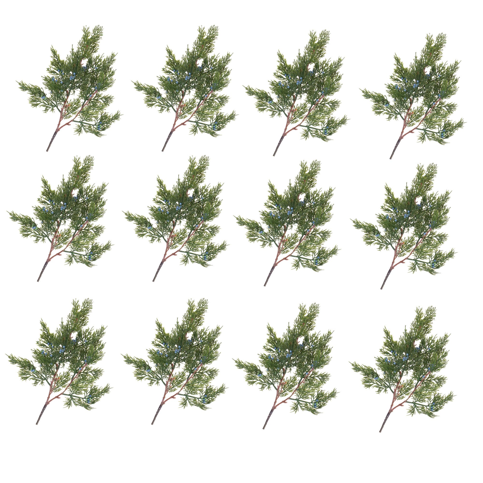 20&#x22; Light Blue Berry &#x26; Pine Leaf Sprays, 12ct.