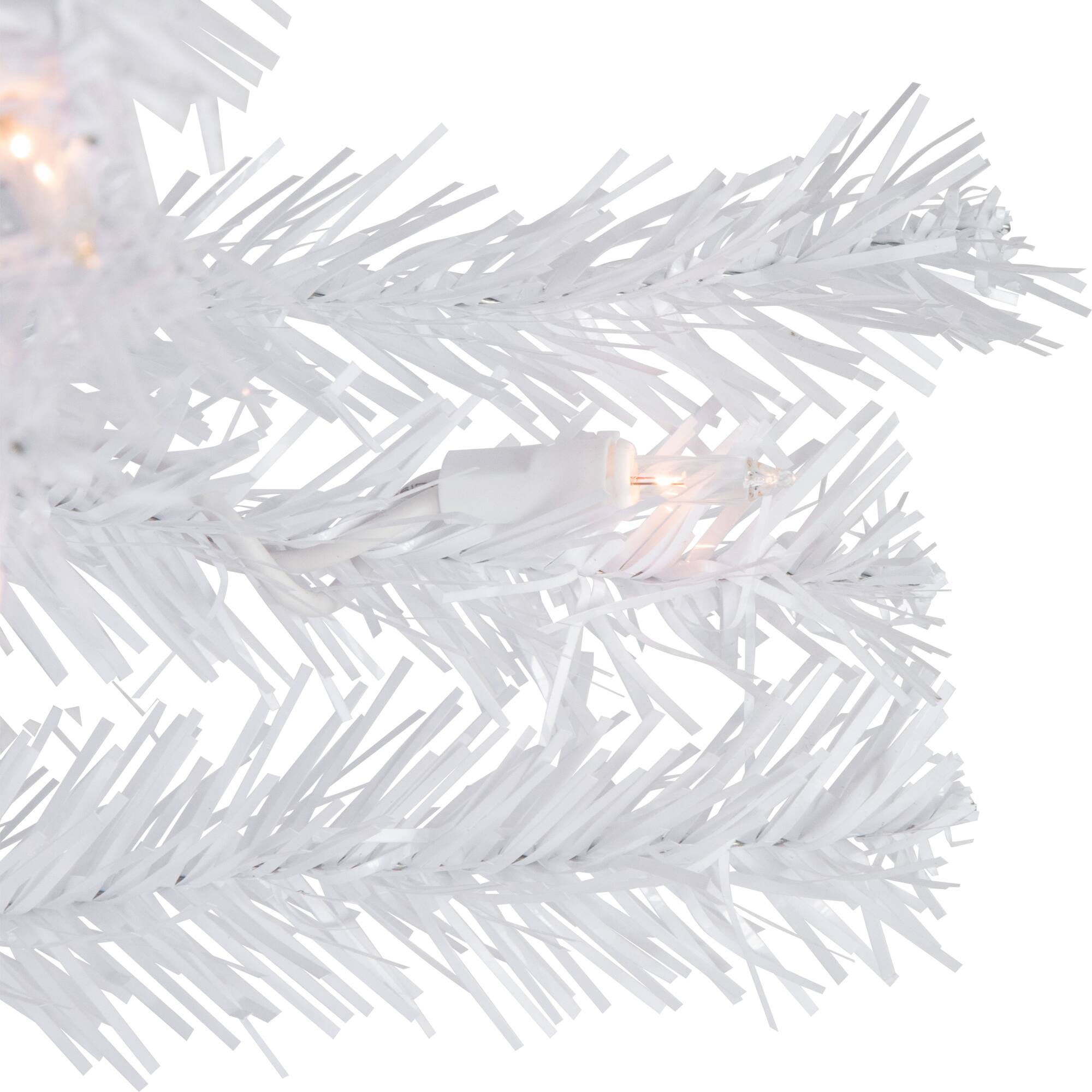 3ft. Pre-Lit Woodbury White Pine Slim Artificial Christmas Tree, Clear Lights