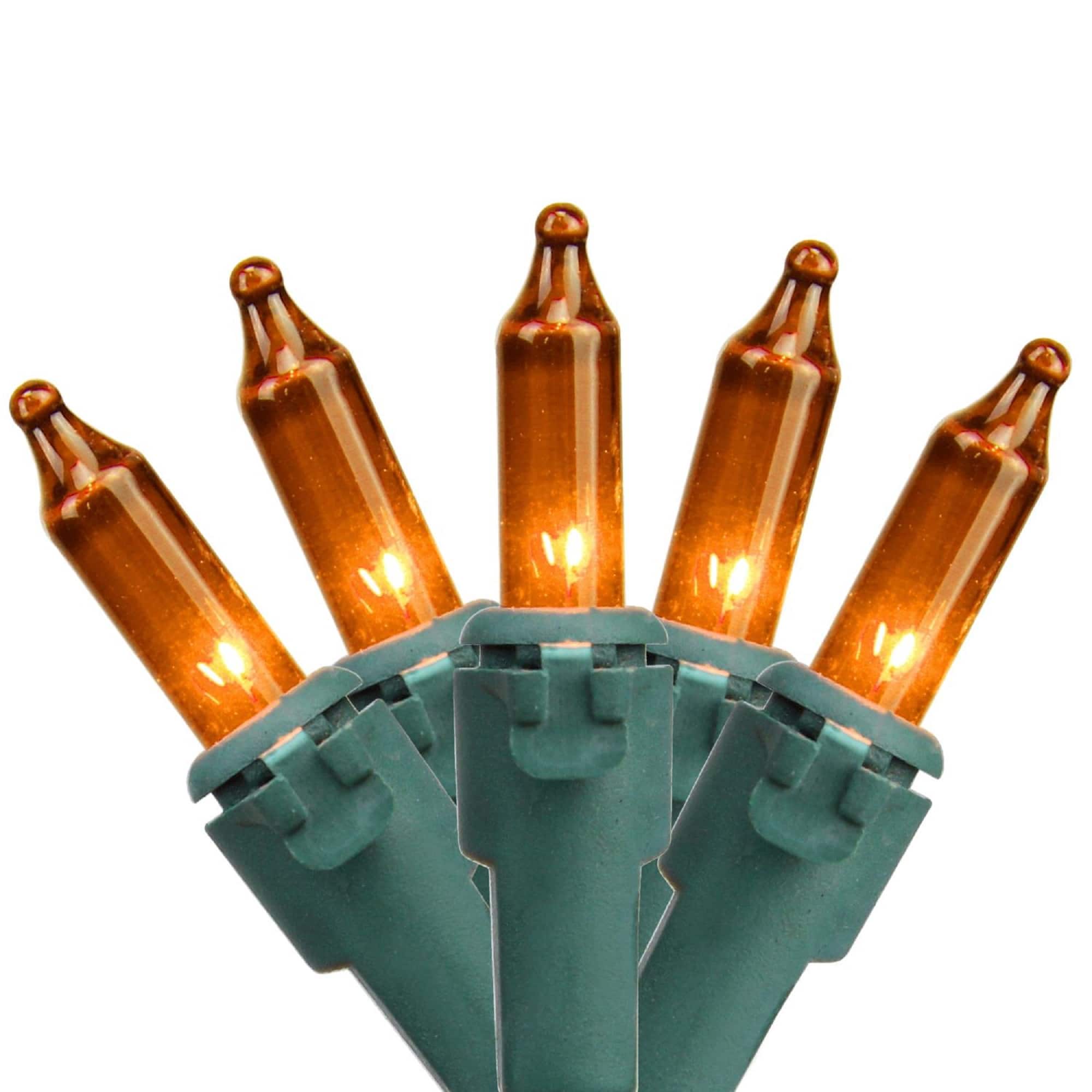 100ct. Mini Christmas String Lights with Green Wire